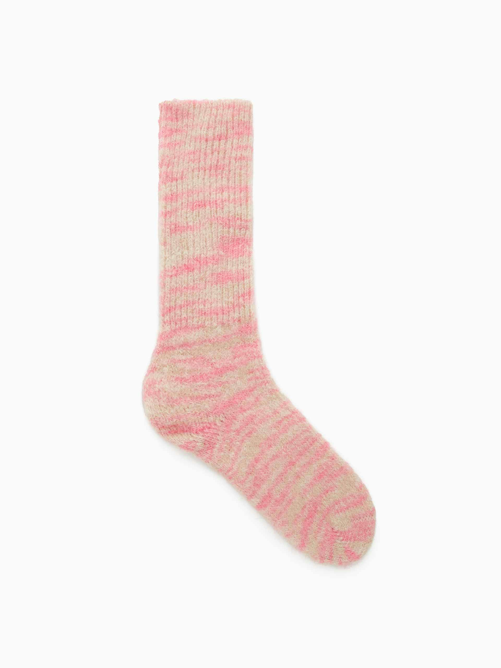 Pink wool blend socks