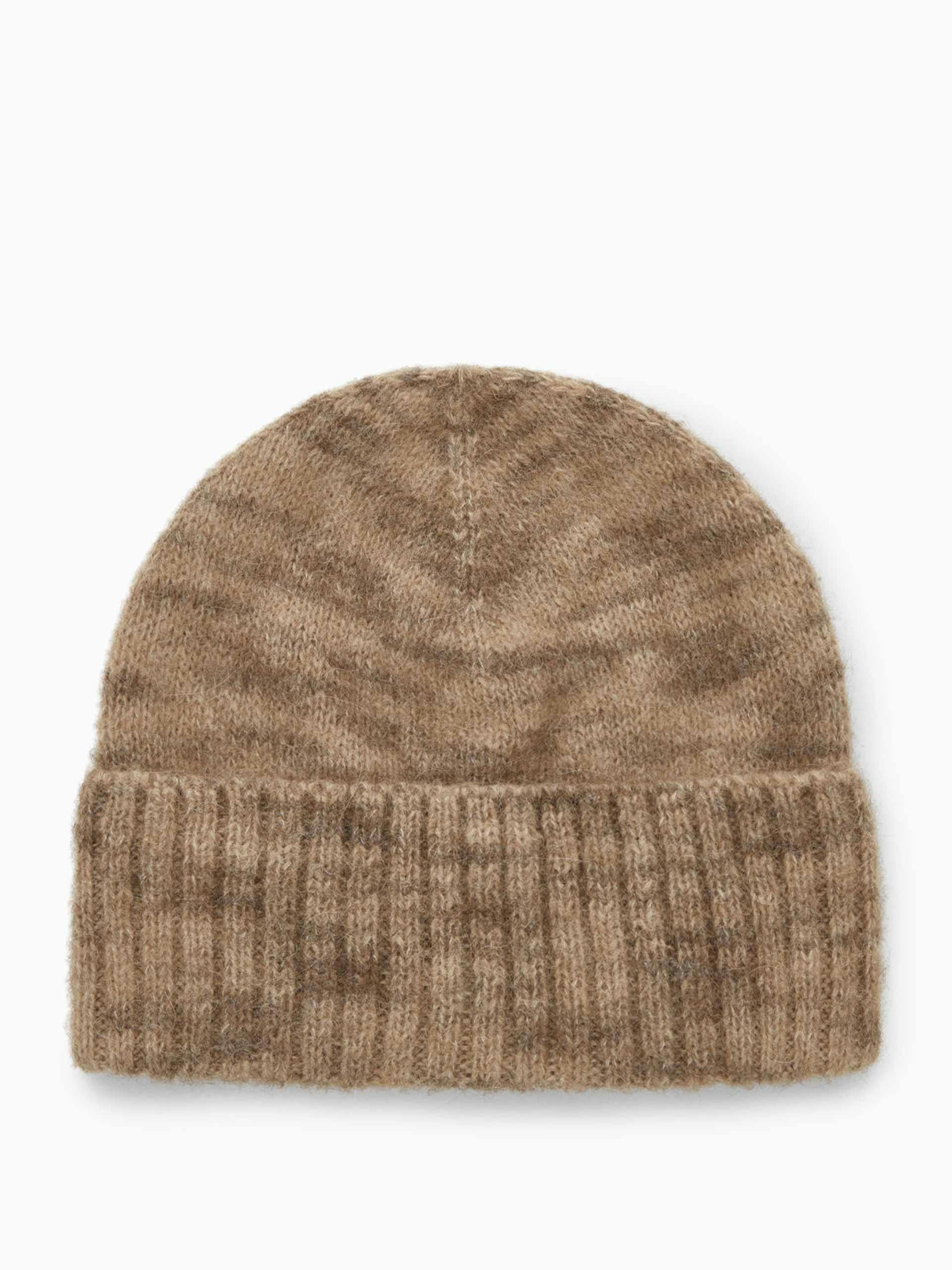 Beige wool blend hat