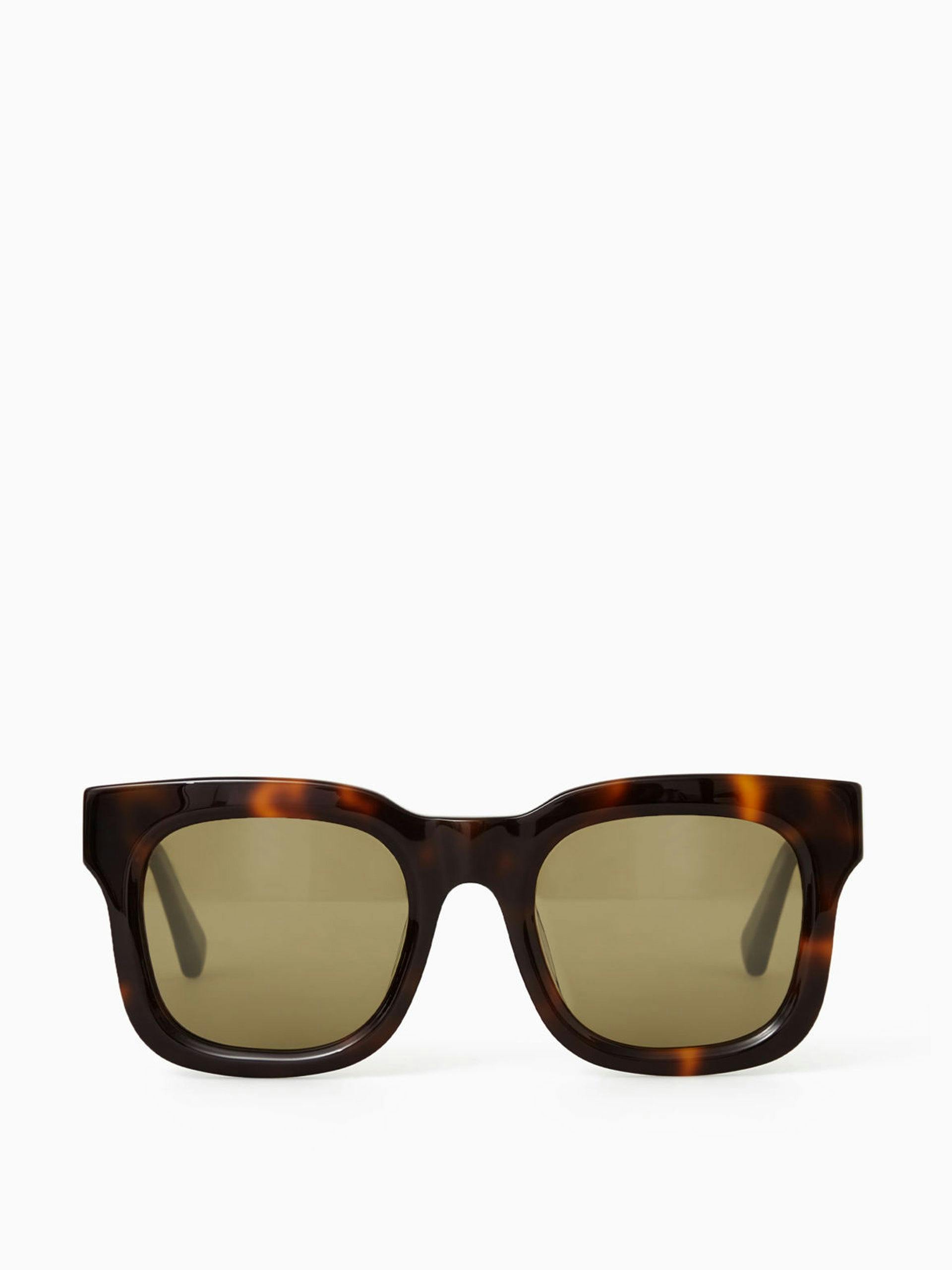 Tortoiseshell-acetate square sunglasses