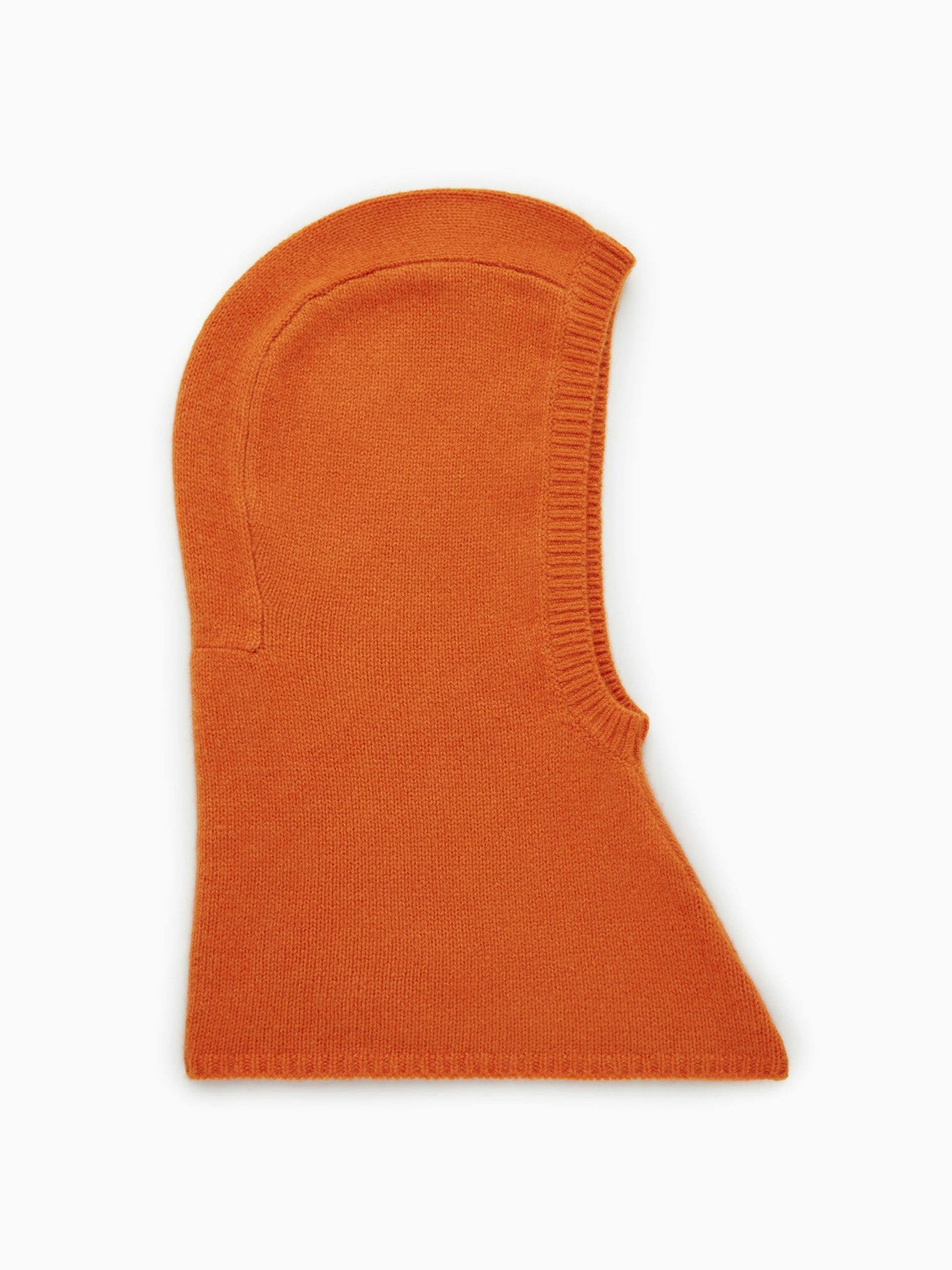 Orange cashmere balaclava