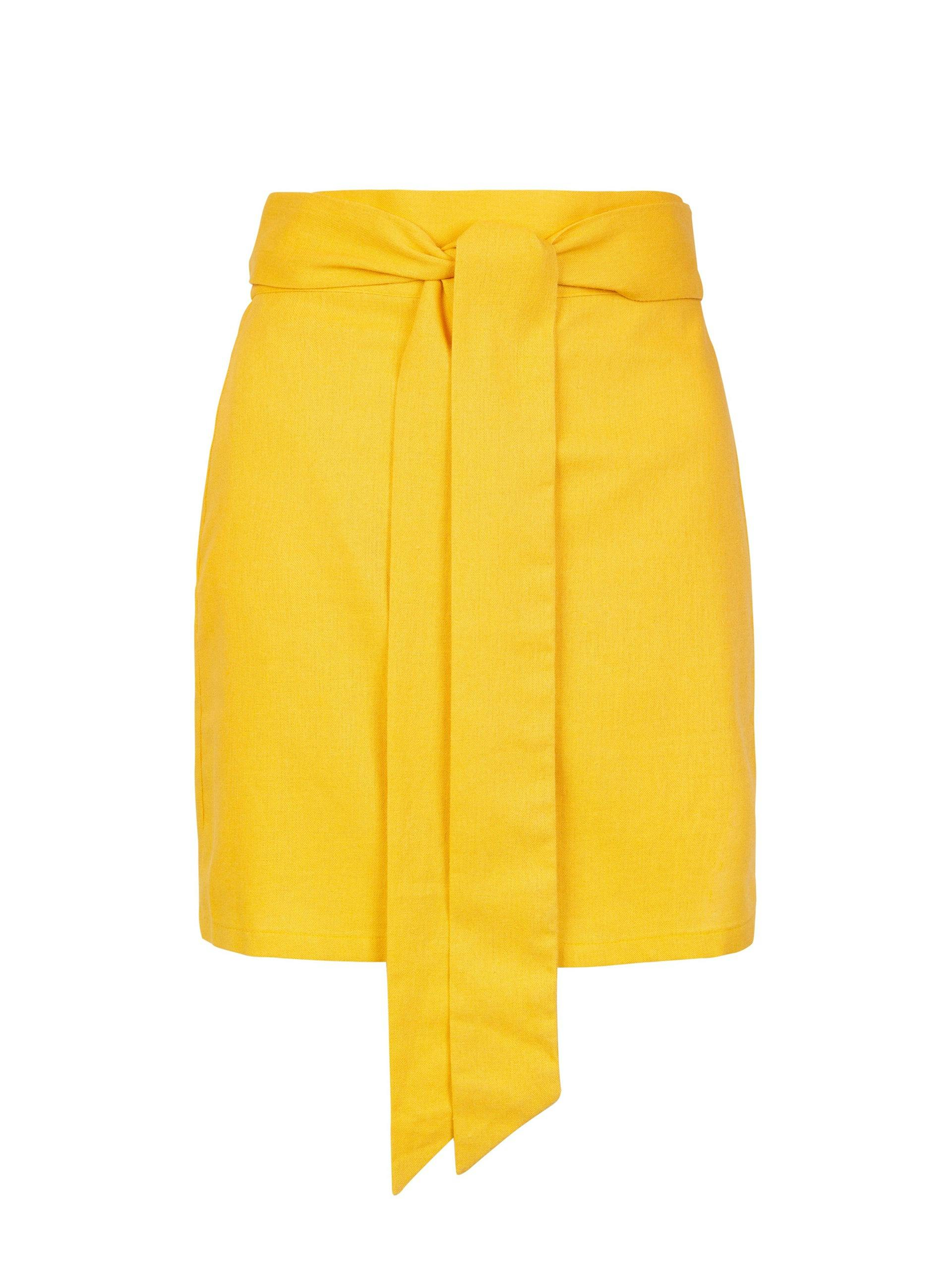 Yellow stephanie wrap skirt