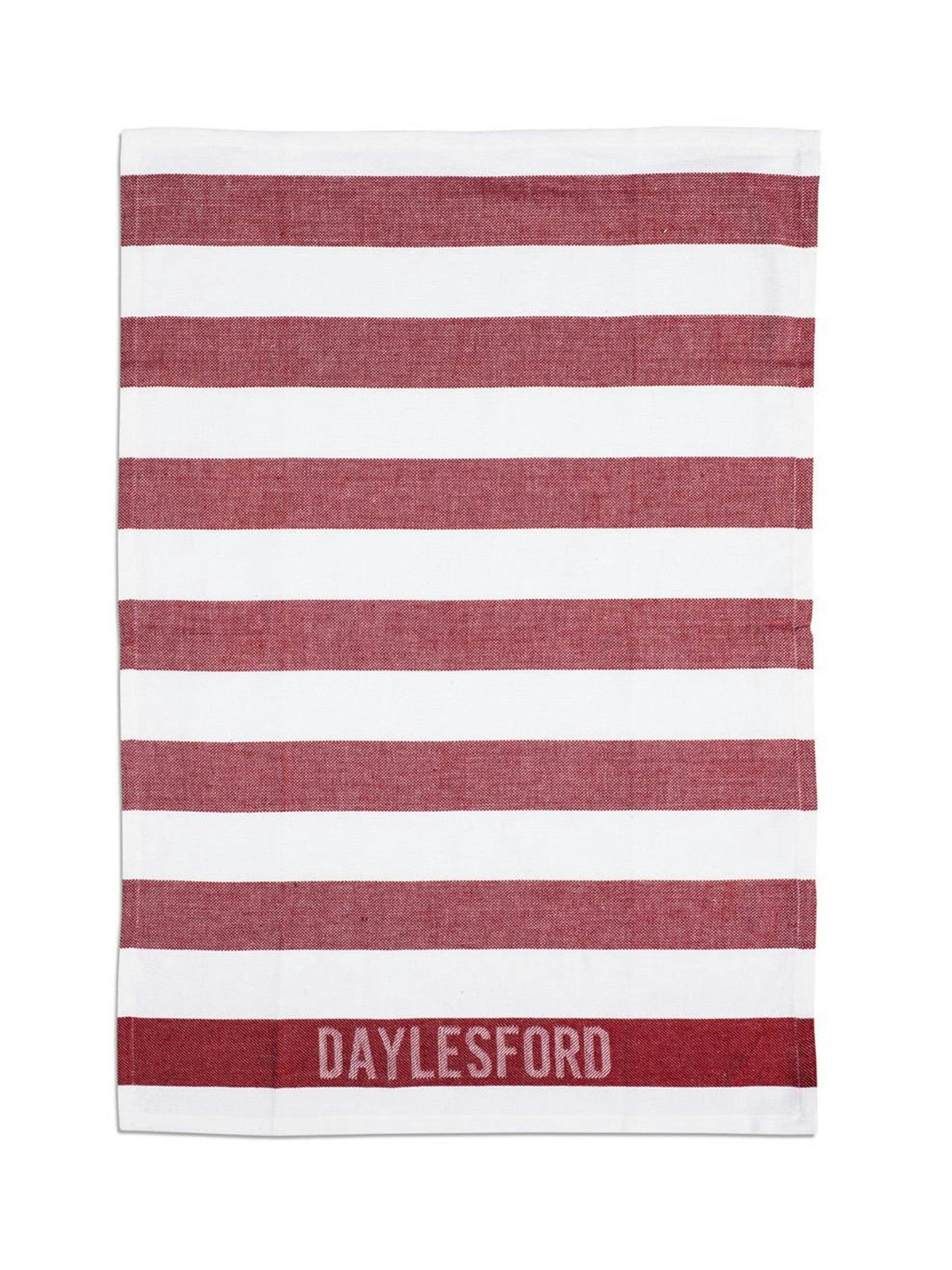 Red stripe tea towel