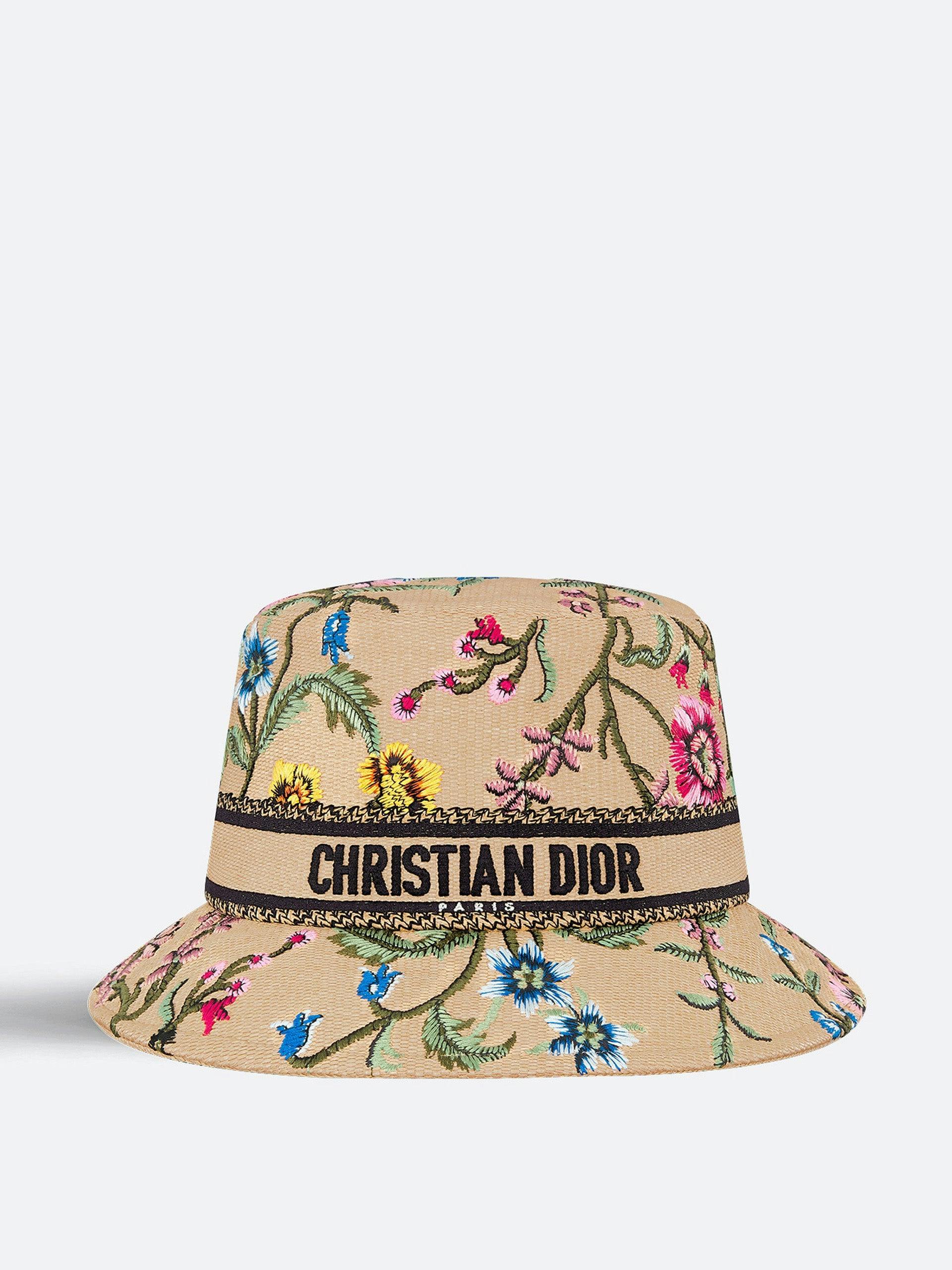 Floral embroidered bucket hat