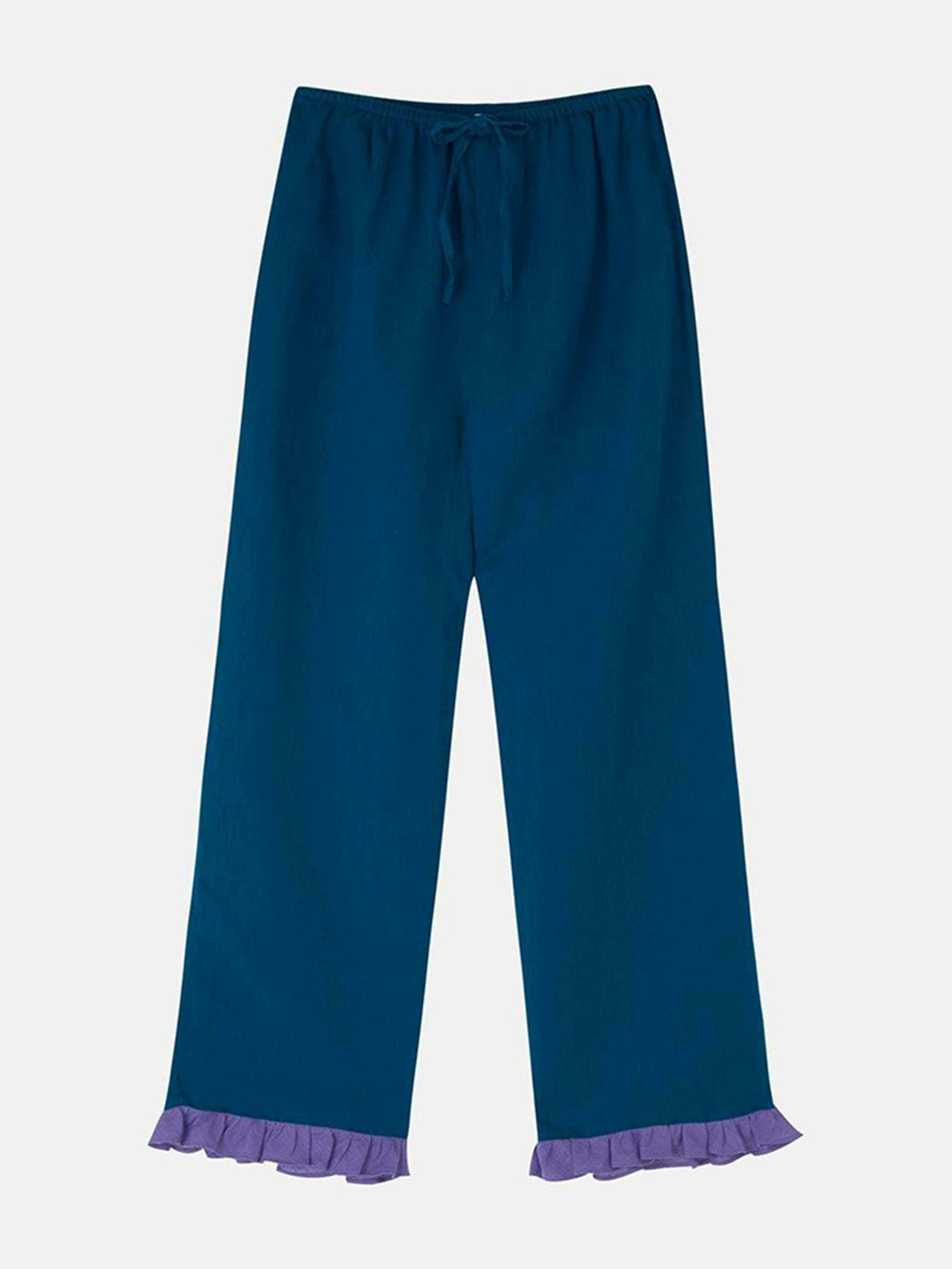 Ruffle pyjama trousers