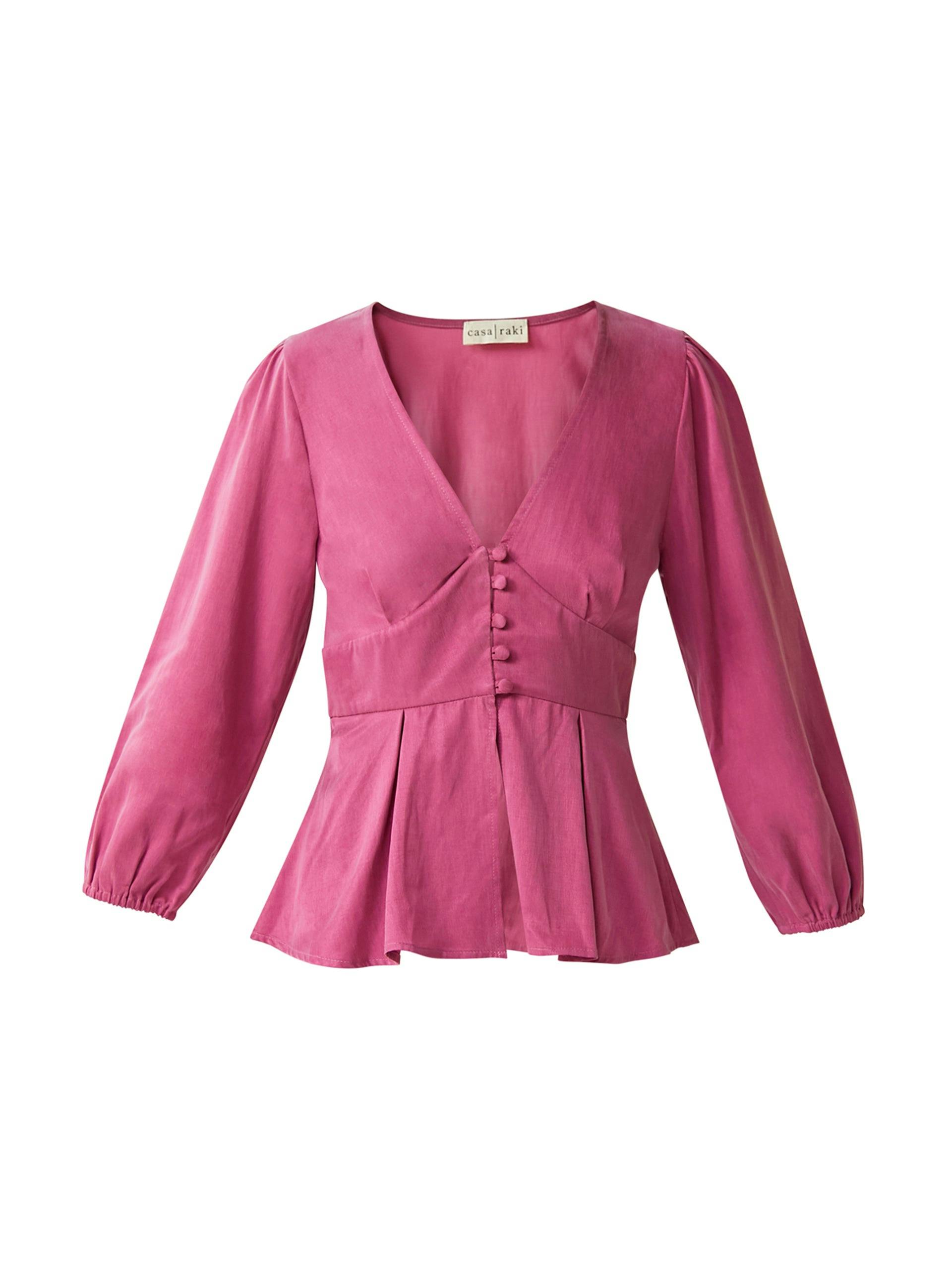 Chiara pink silky blouse