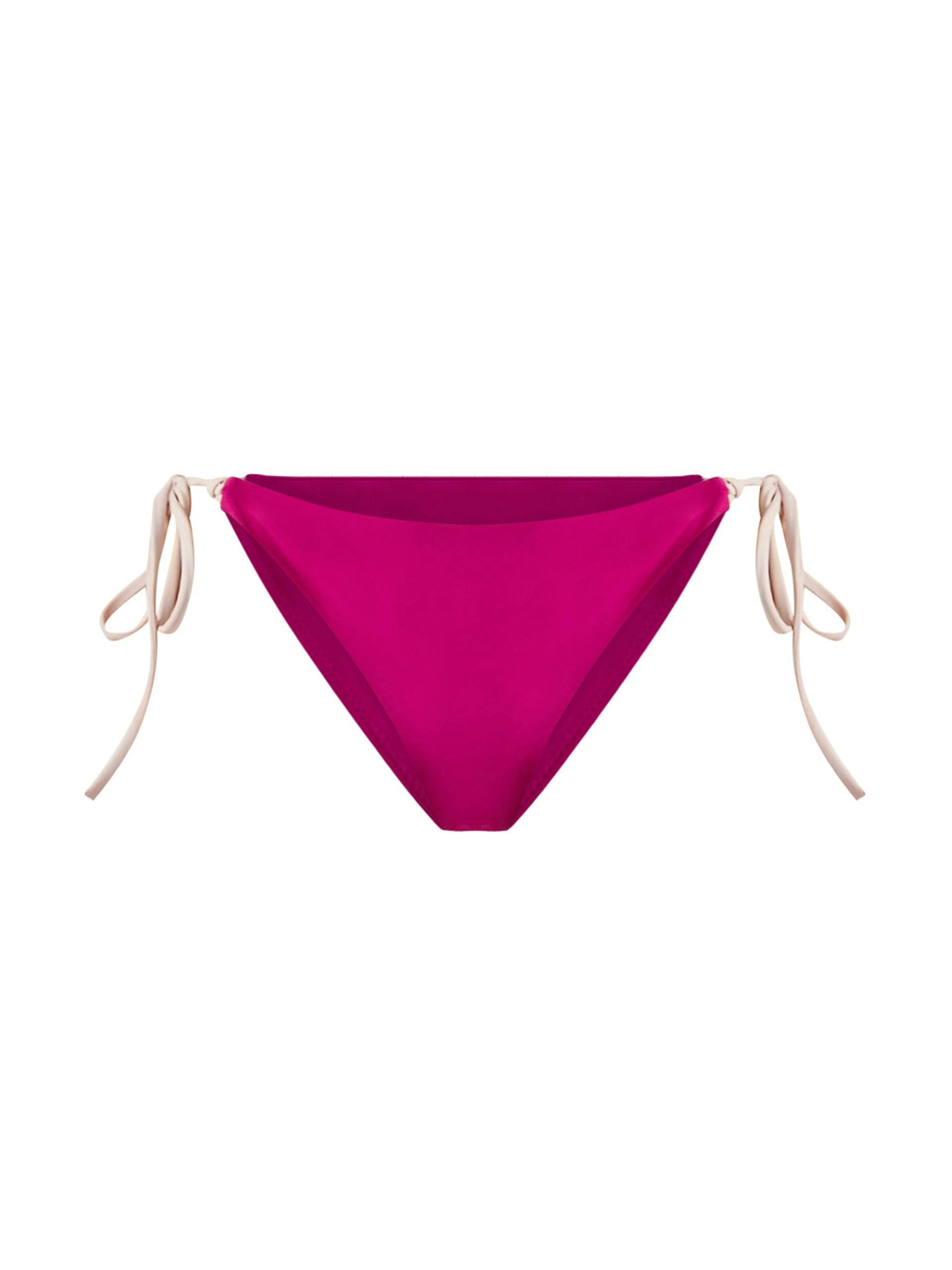 Dafne pink triangle bikini bottom