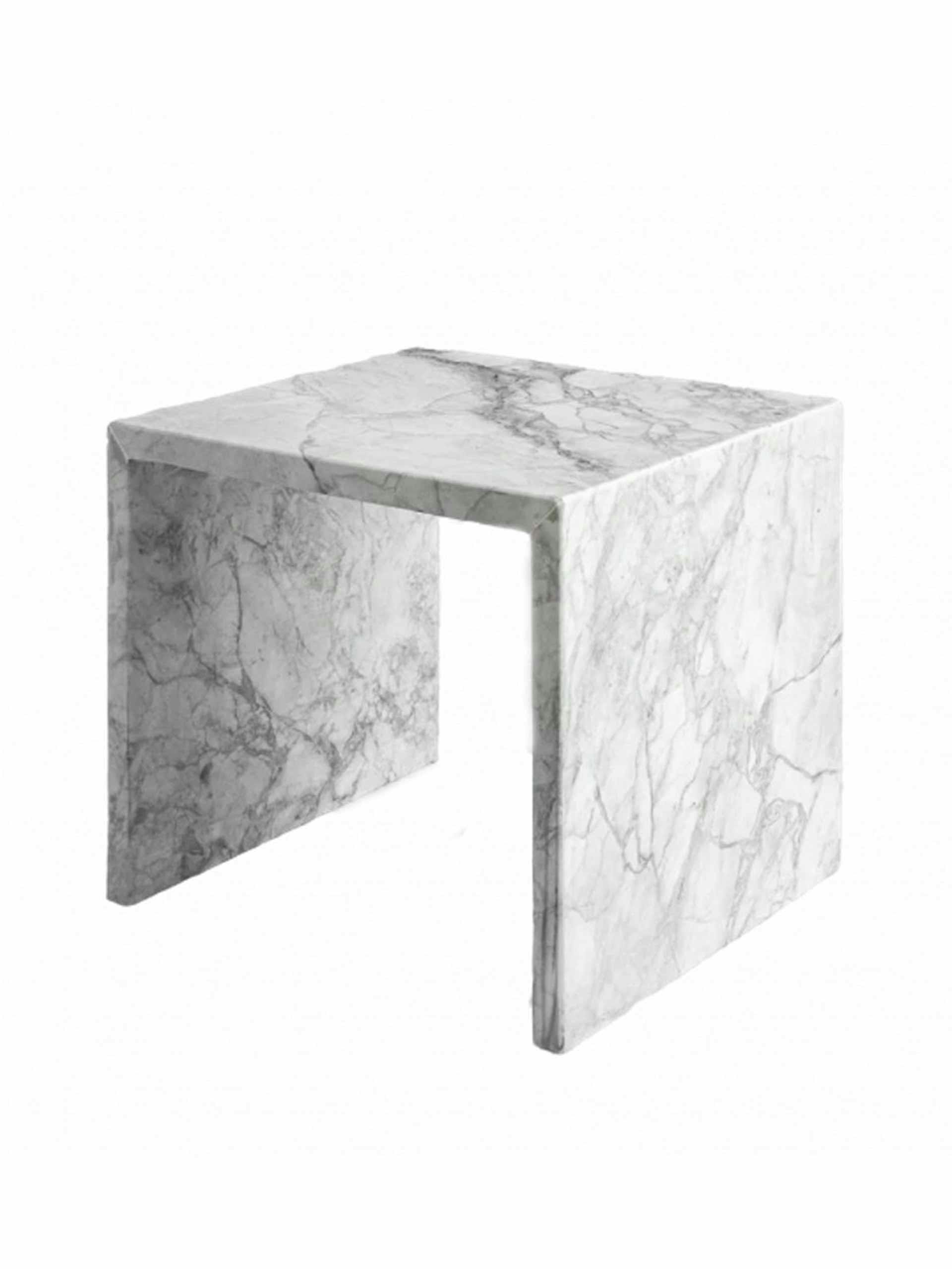 Grey marble side table