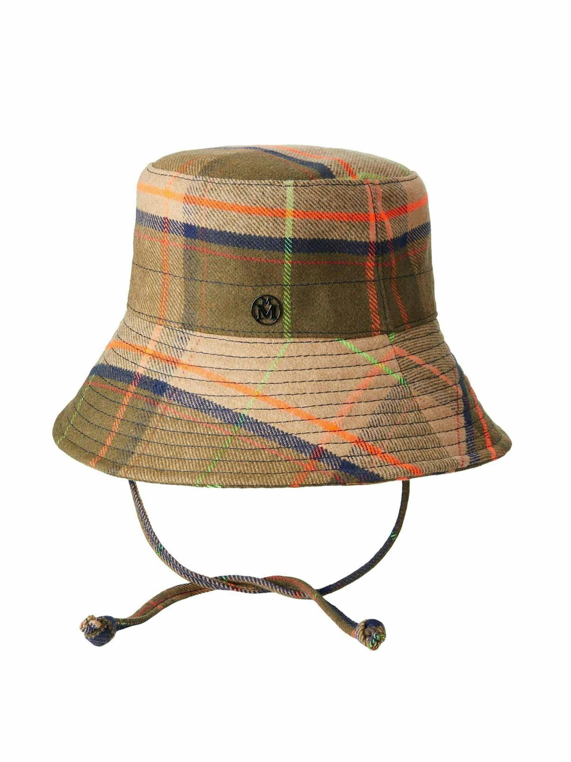 Tartan wool bucket hat