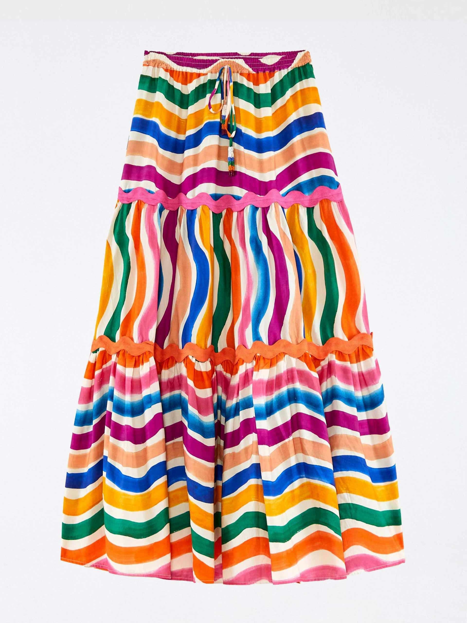 Dancing Stripes maxi skirt