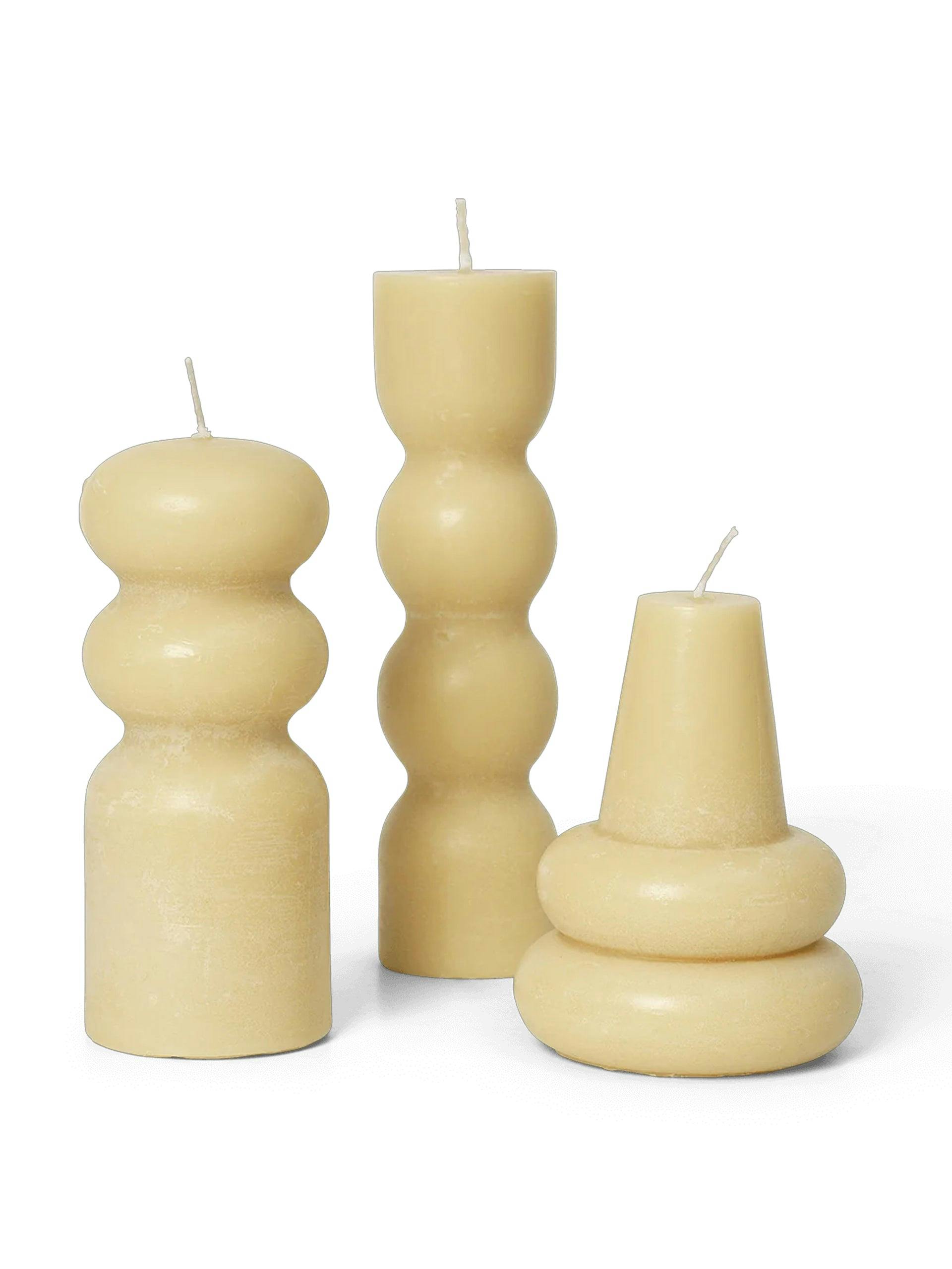 Abstract candles (set of 3)