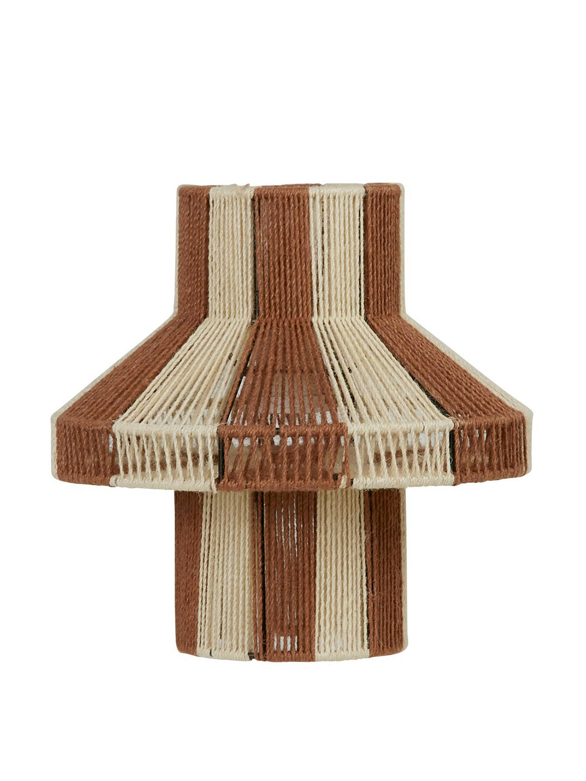 Brown striped lamp shade