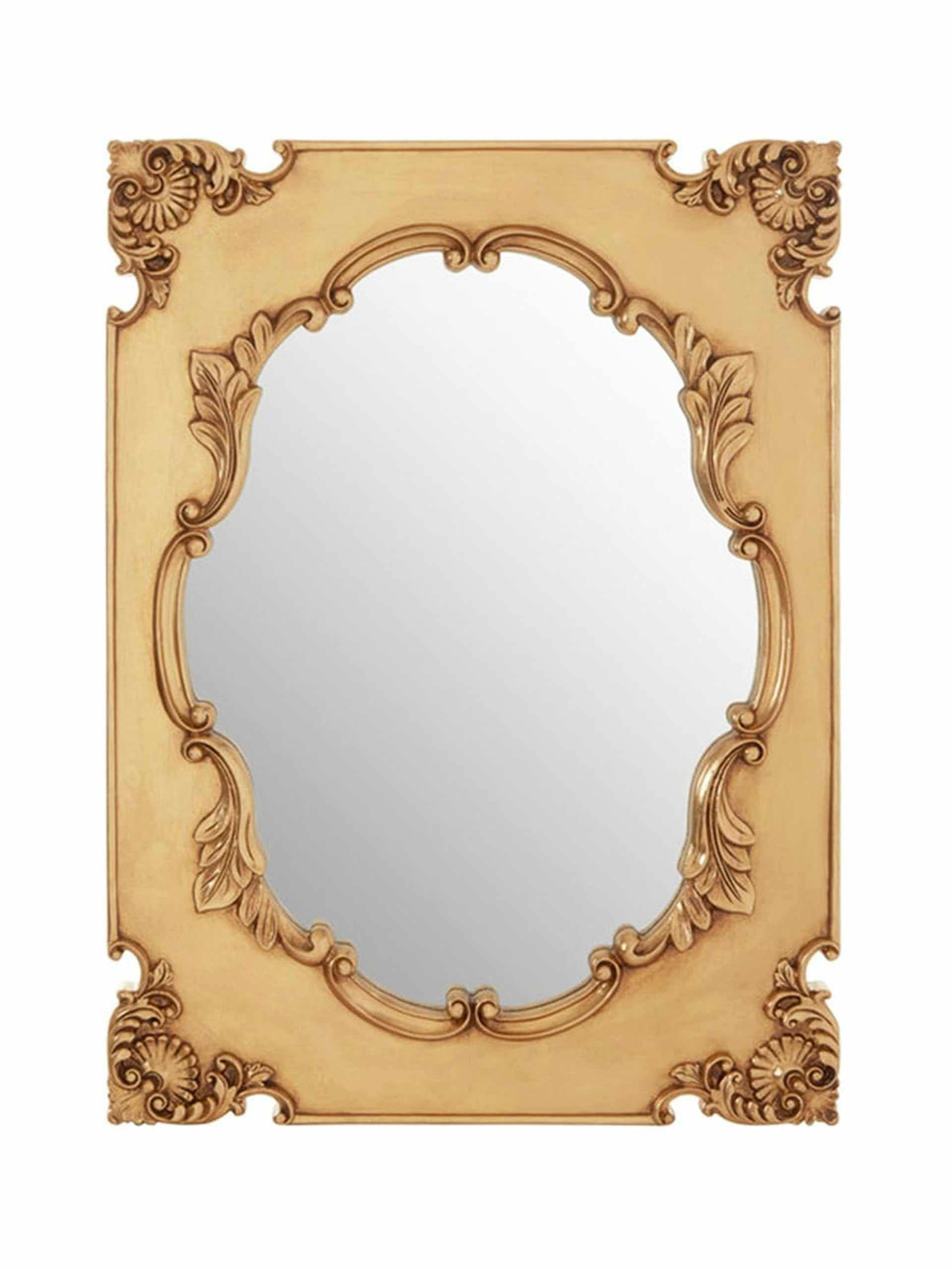 Angelique ornate gold wall mirror