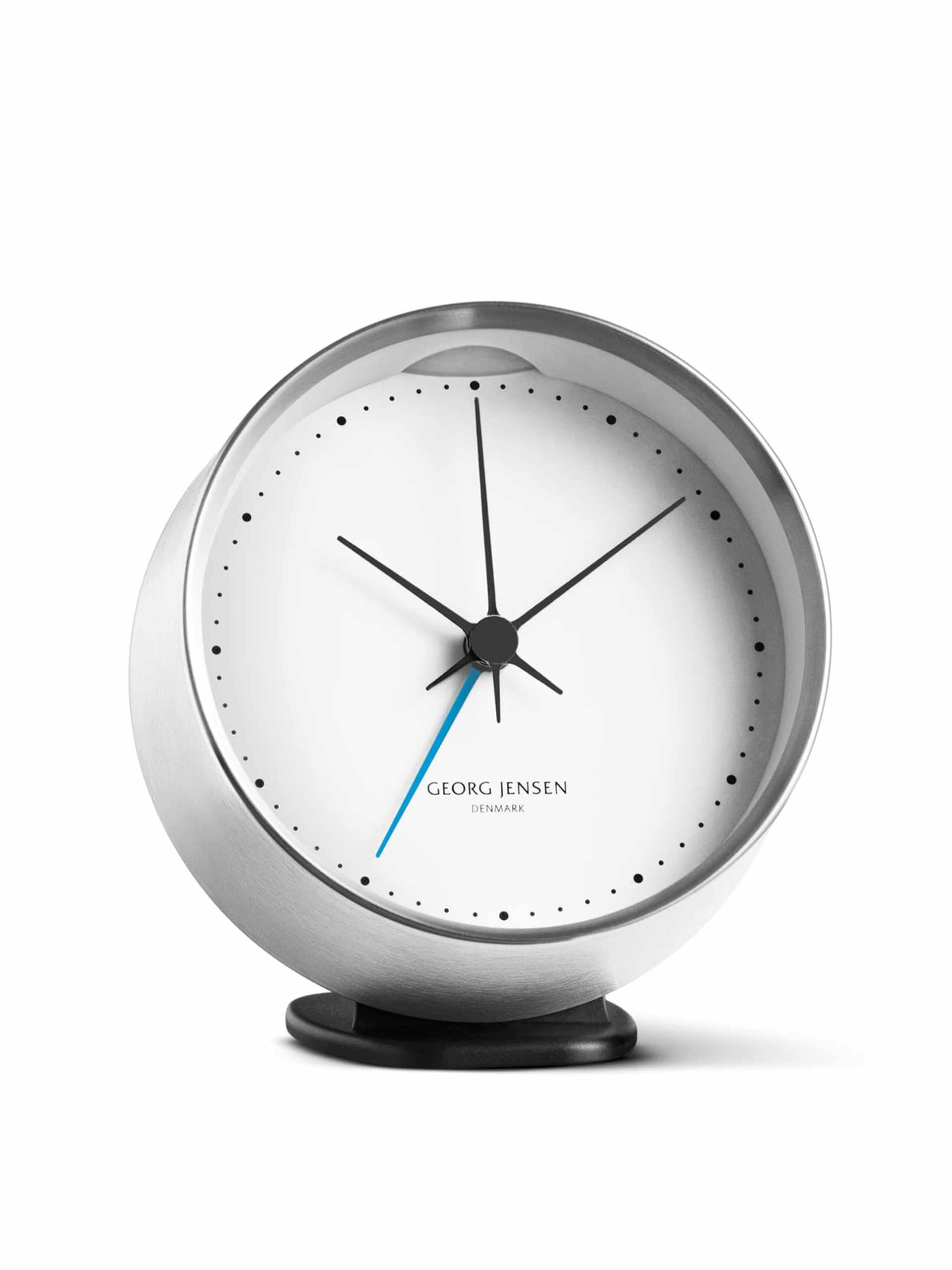 Stainless steel desk alarm clock