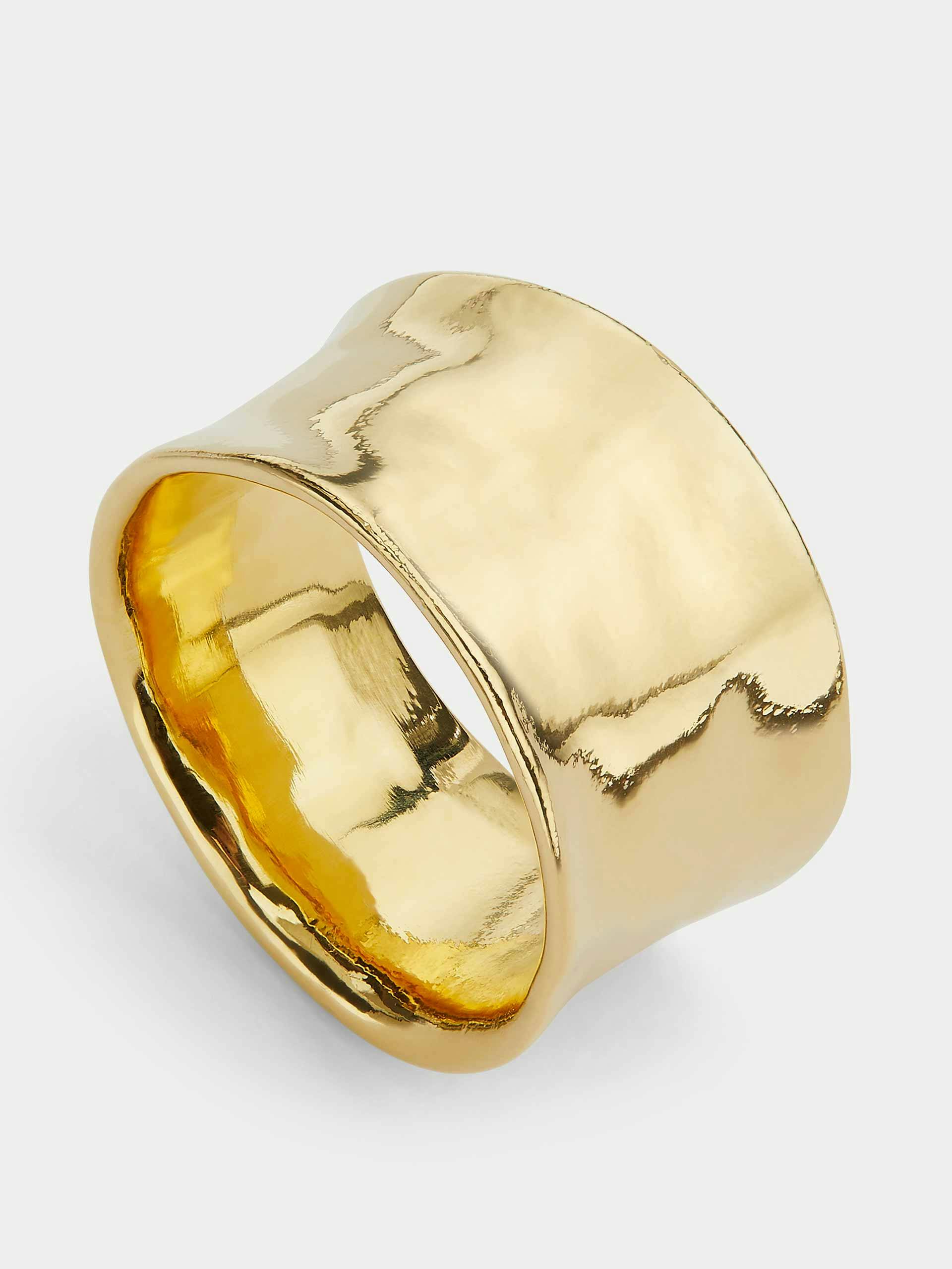 24kt gold-plated wide ring
