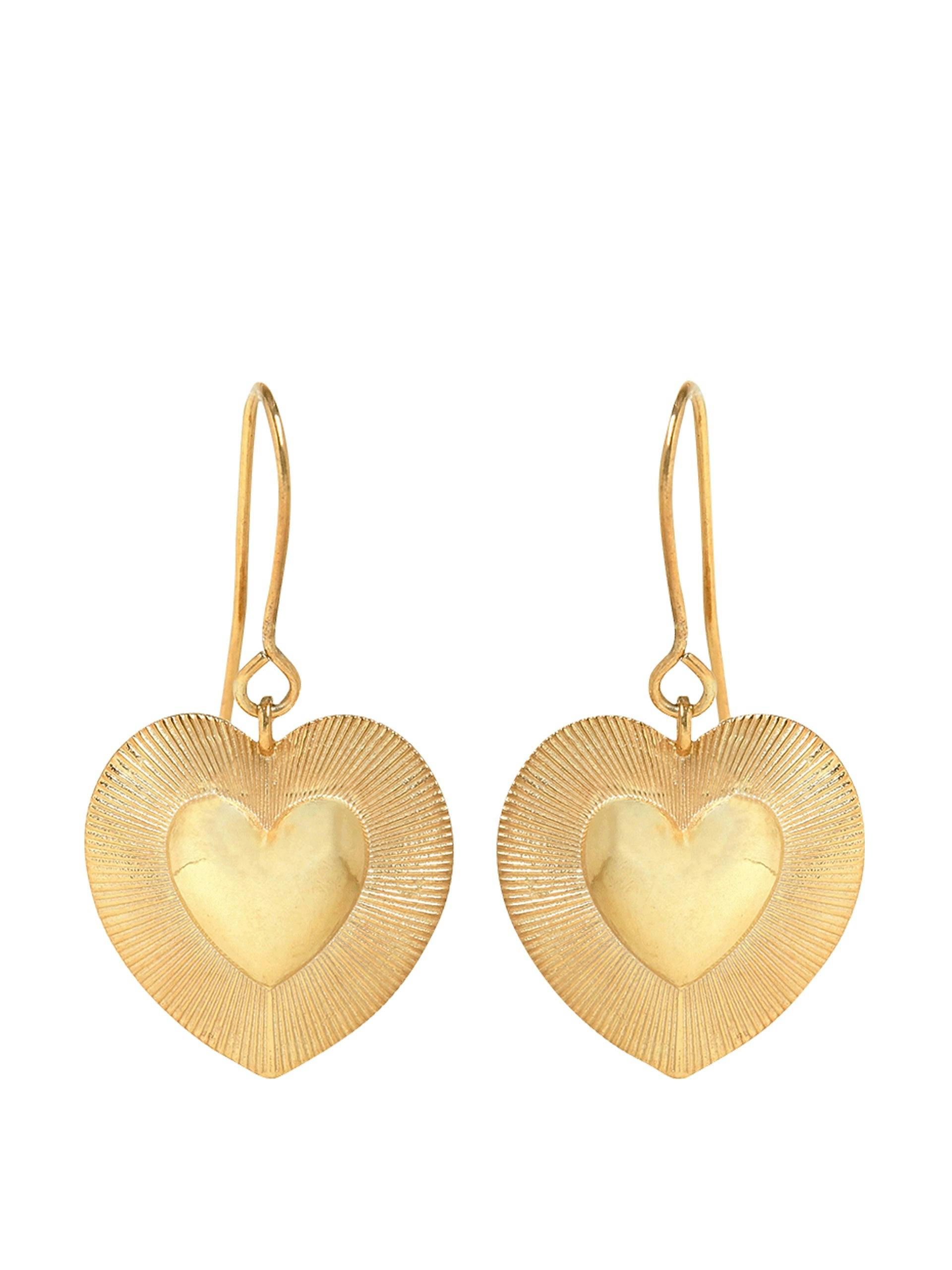 Pothos heart-shaped drop earrings