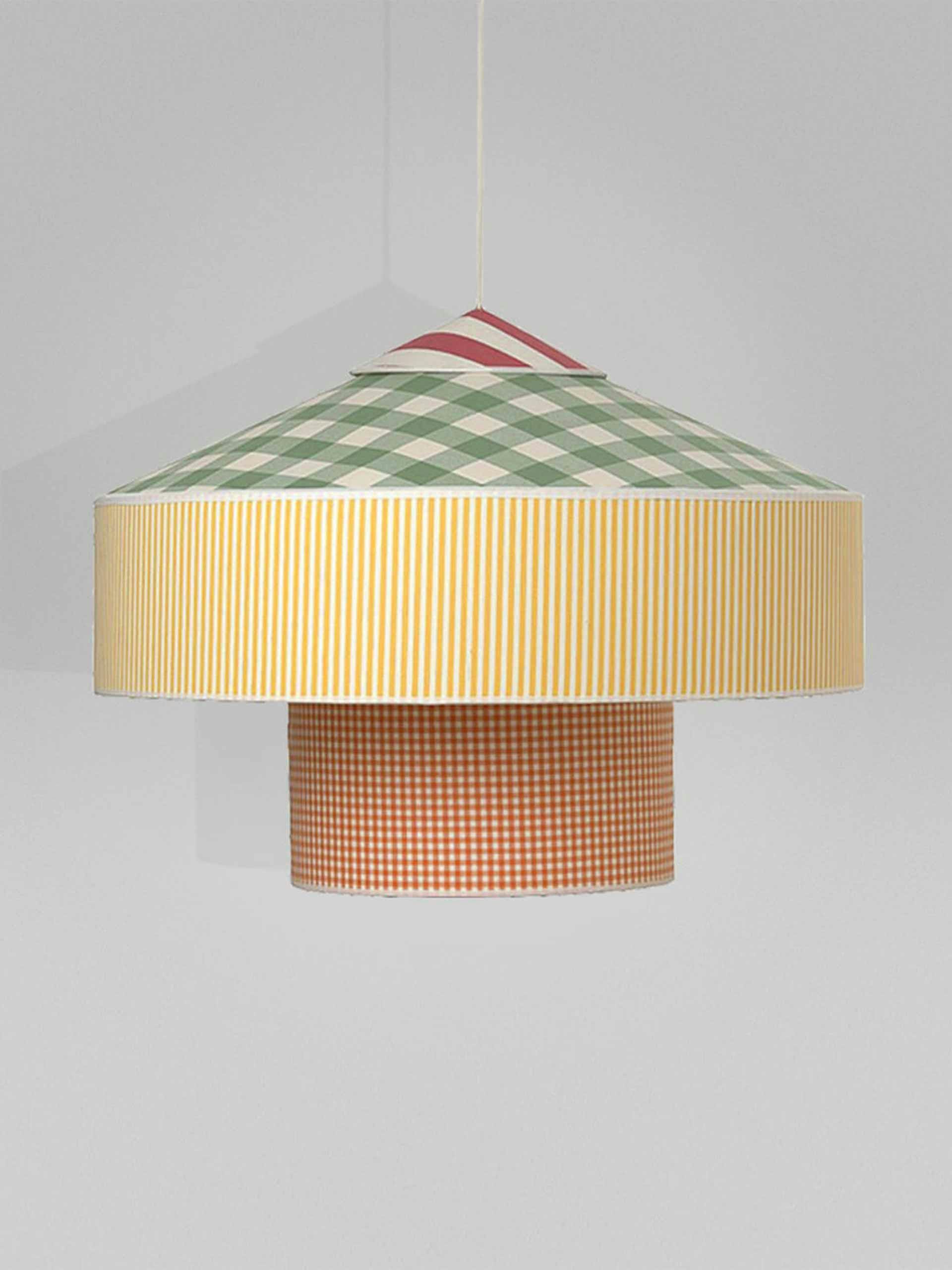 Multicoloured check lamp