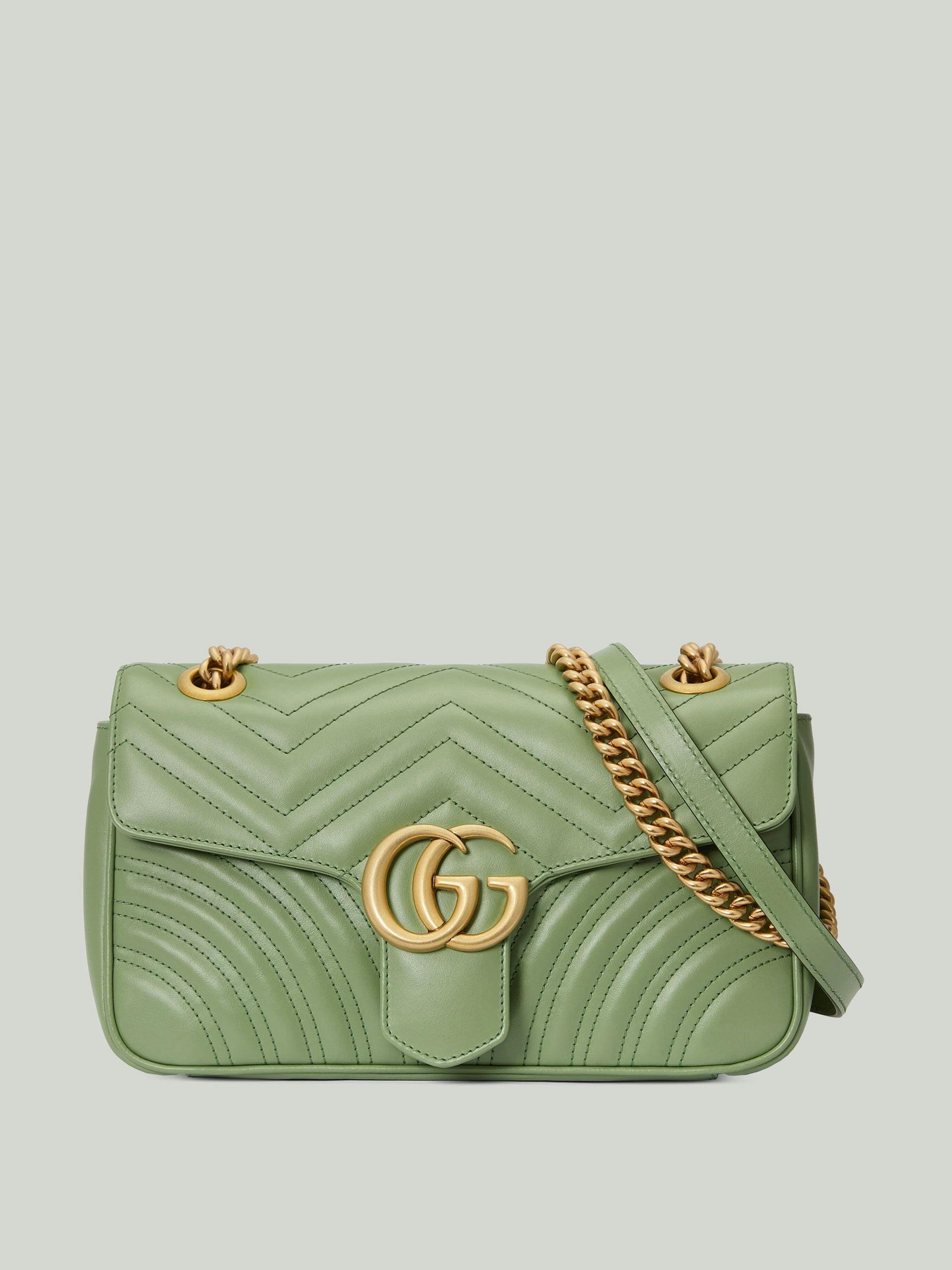 Green leather Marmont bag