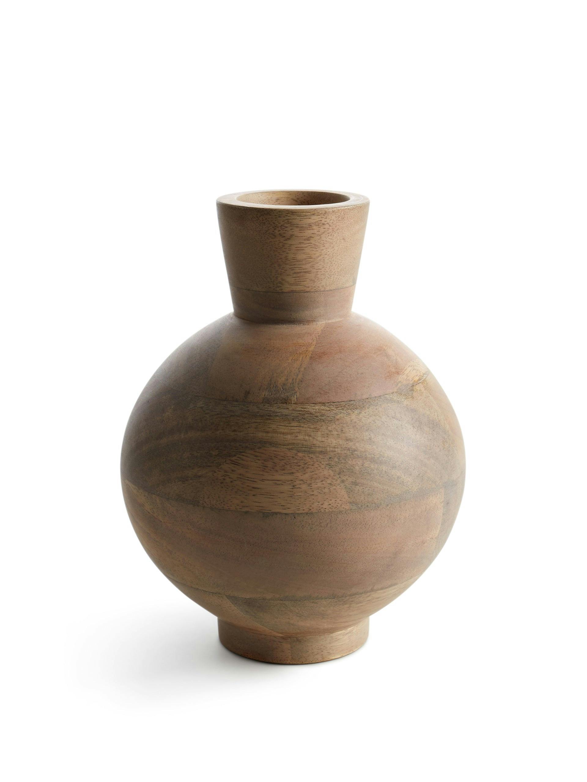 Mango wood vase