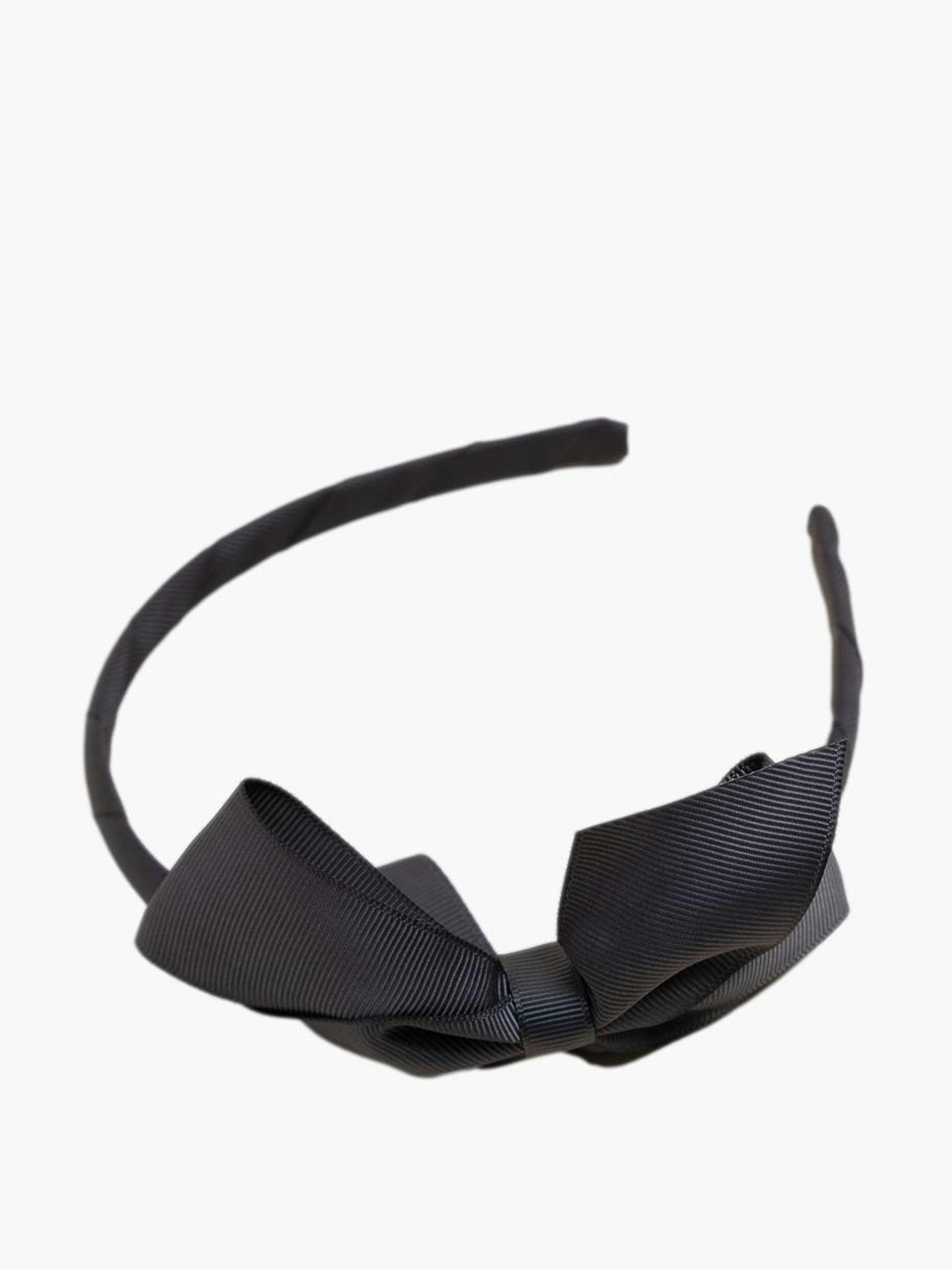Charcoal black children's side-bow headband