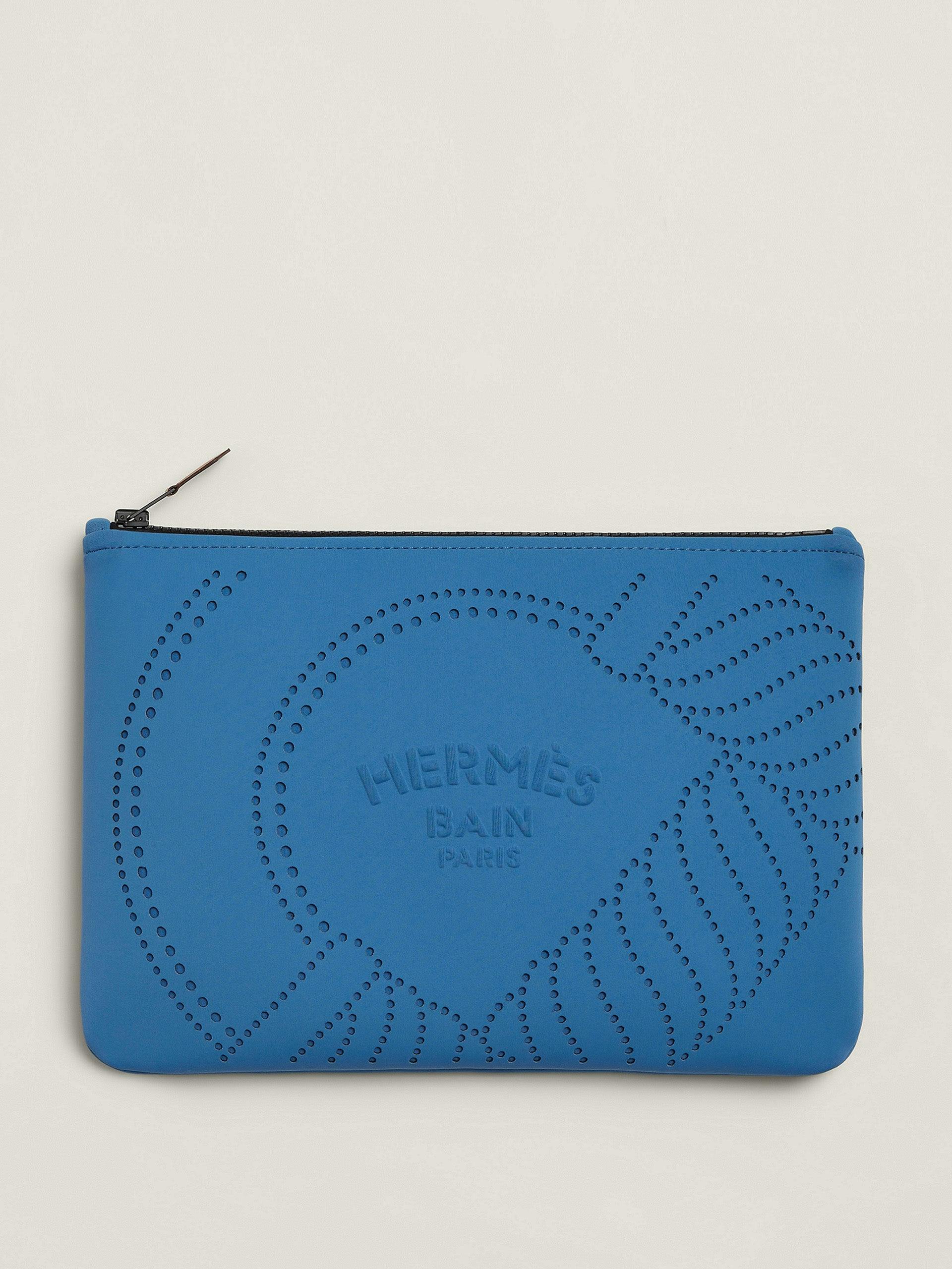 Blue embossed wallet