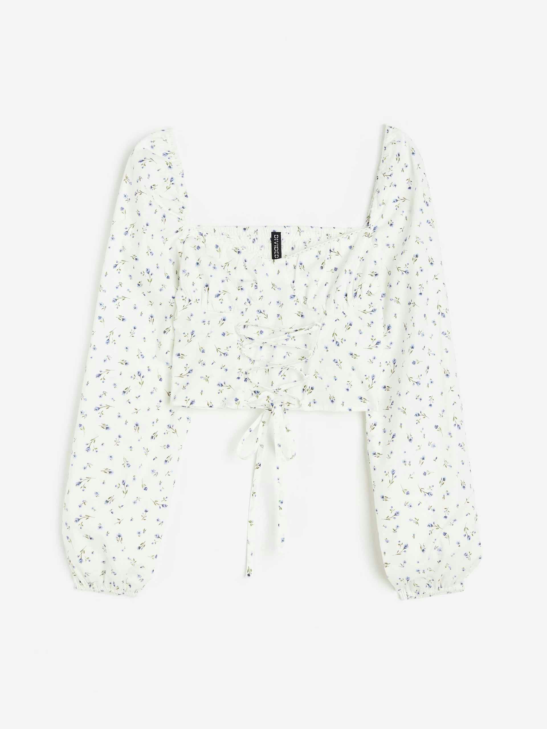 Floral poplin blouse