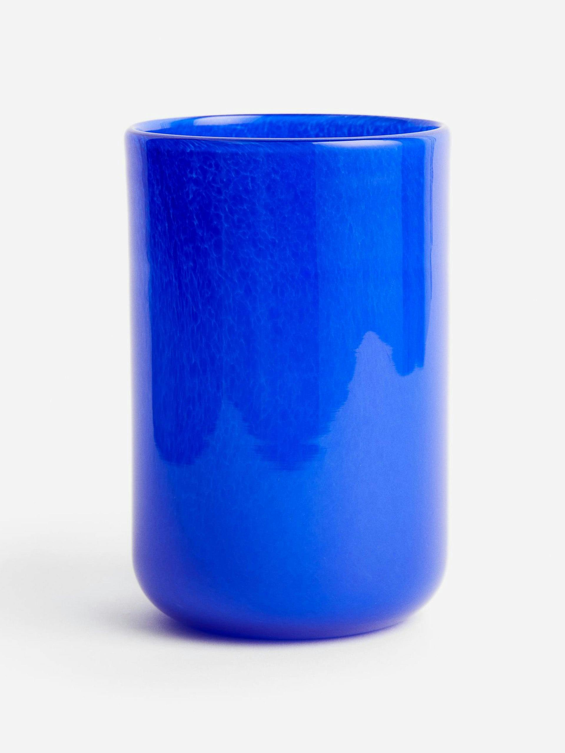 Bright blue vase