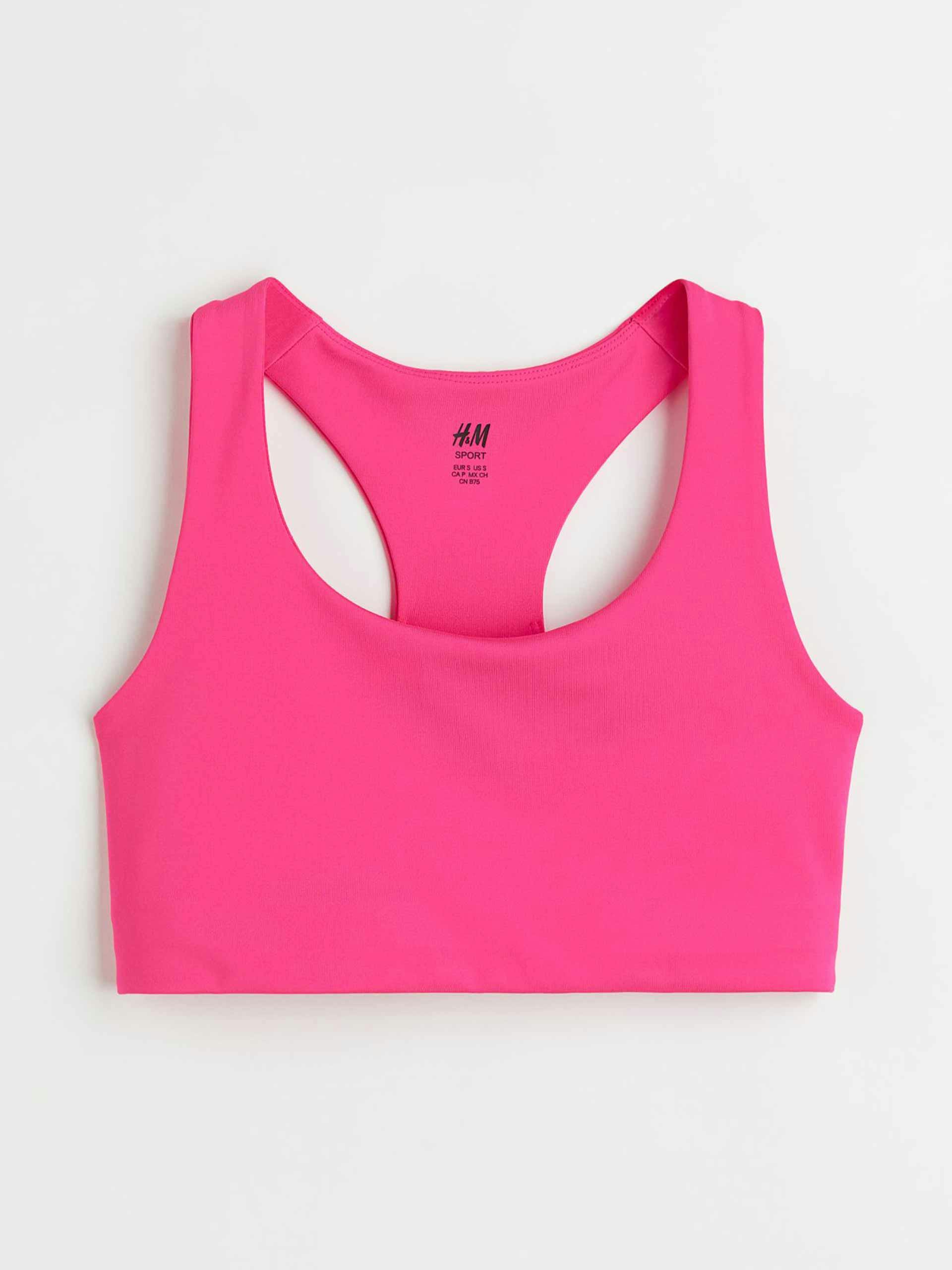 Pink medium support sports bra