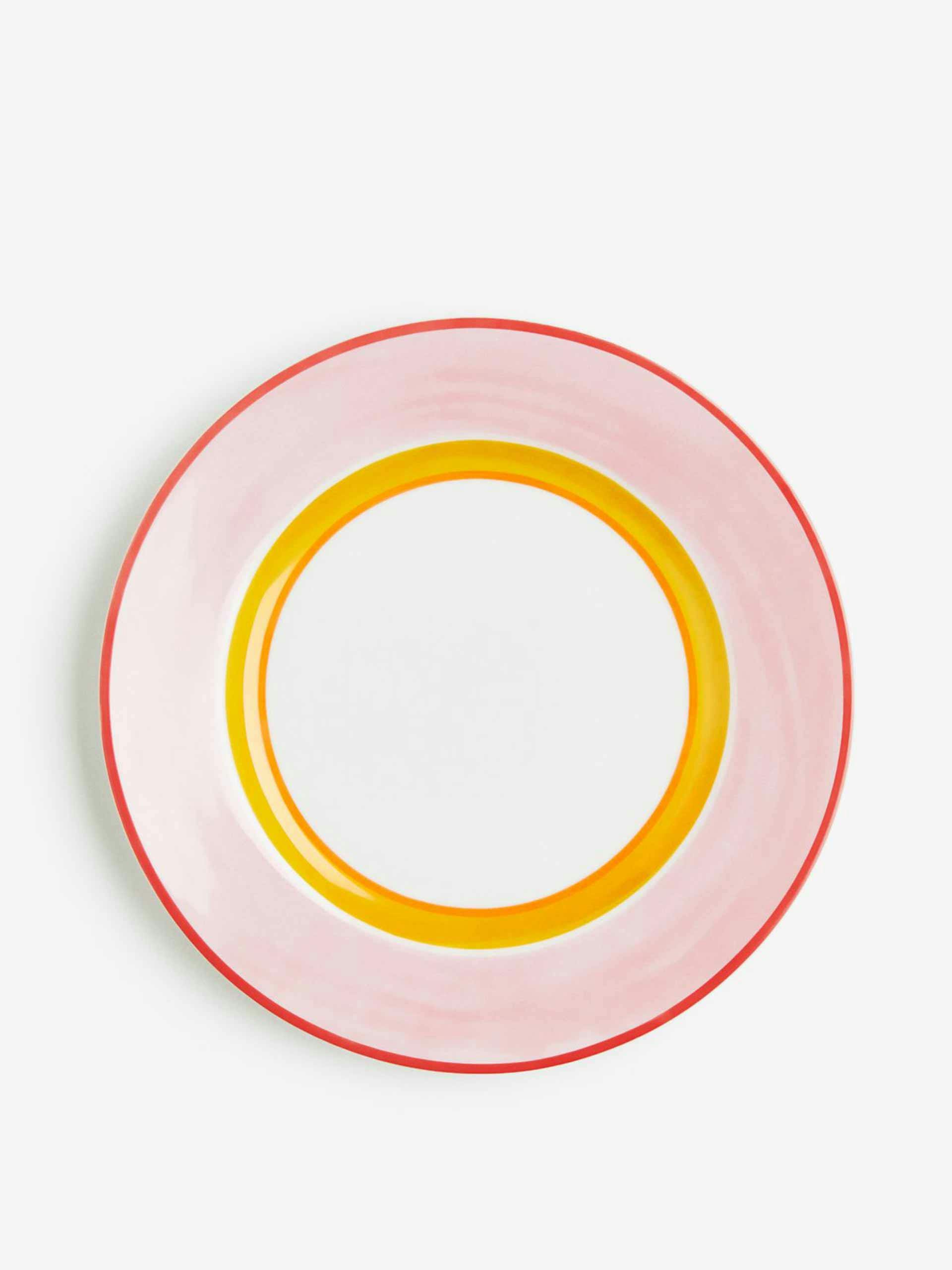 Pink porcelain plate