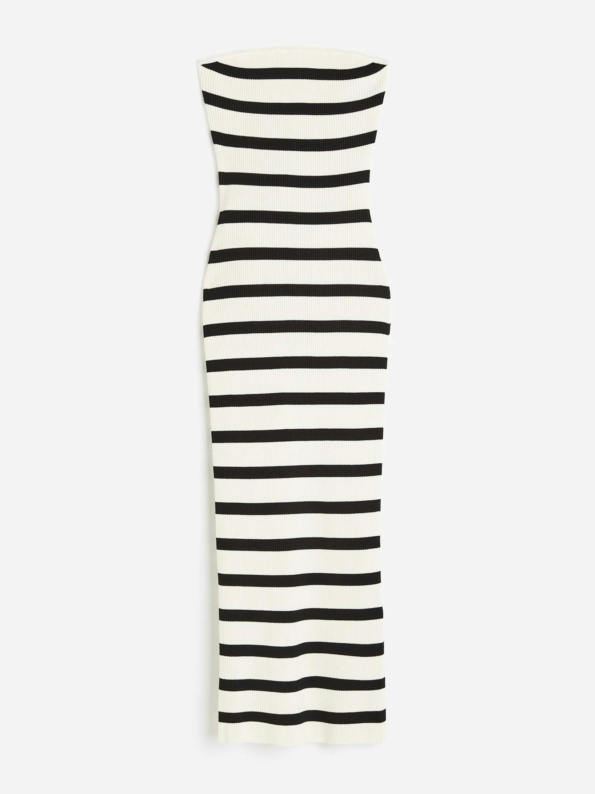 Striped ribbed dress