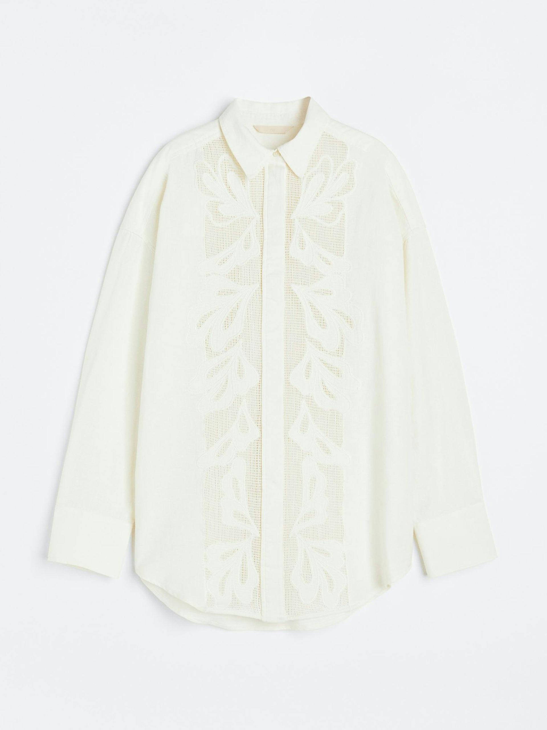 White embroidered shirt