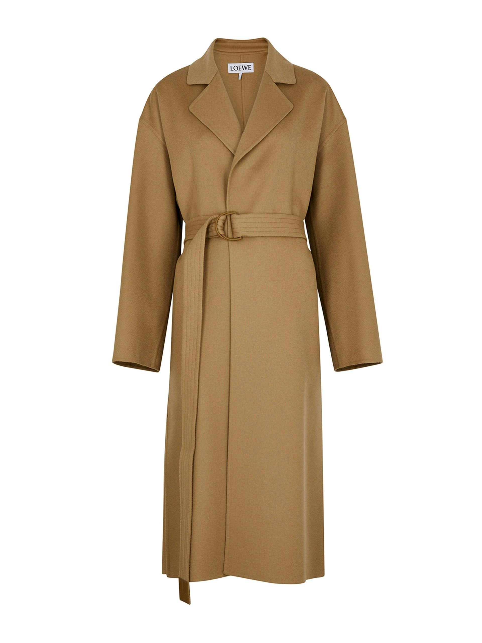 Beige wool and cashmere coat