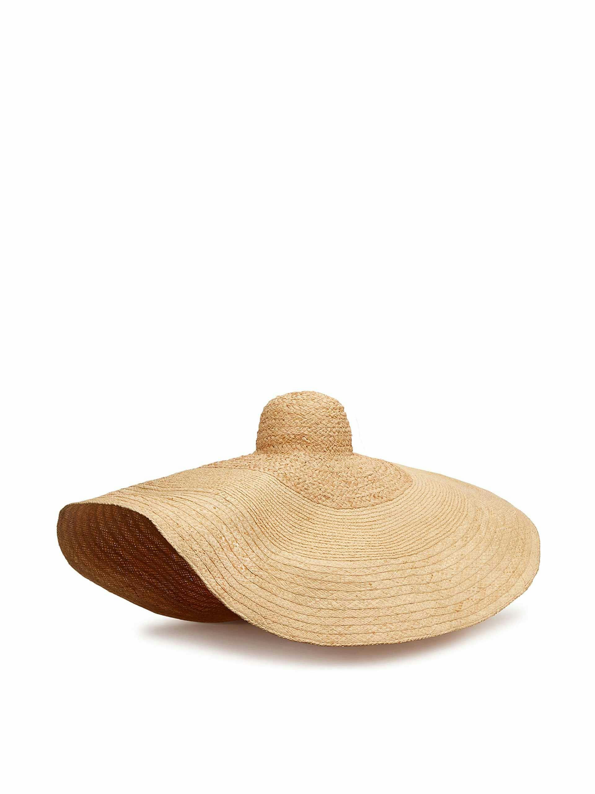 Oversized sand straw sun hat