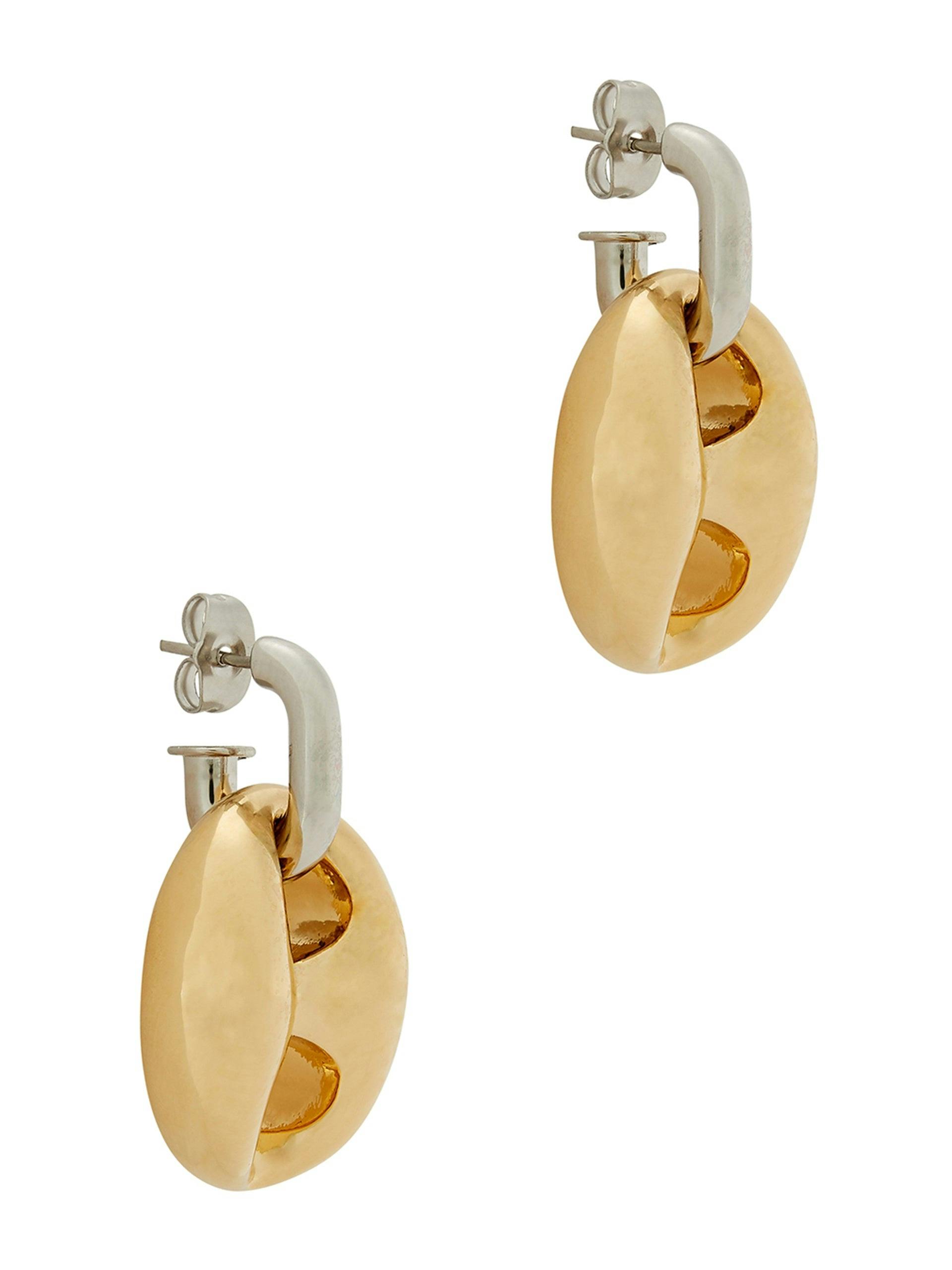 Eight gold-tone drop earrings