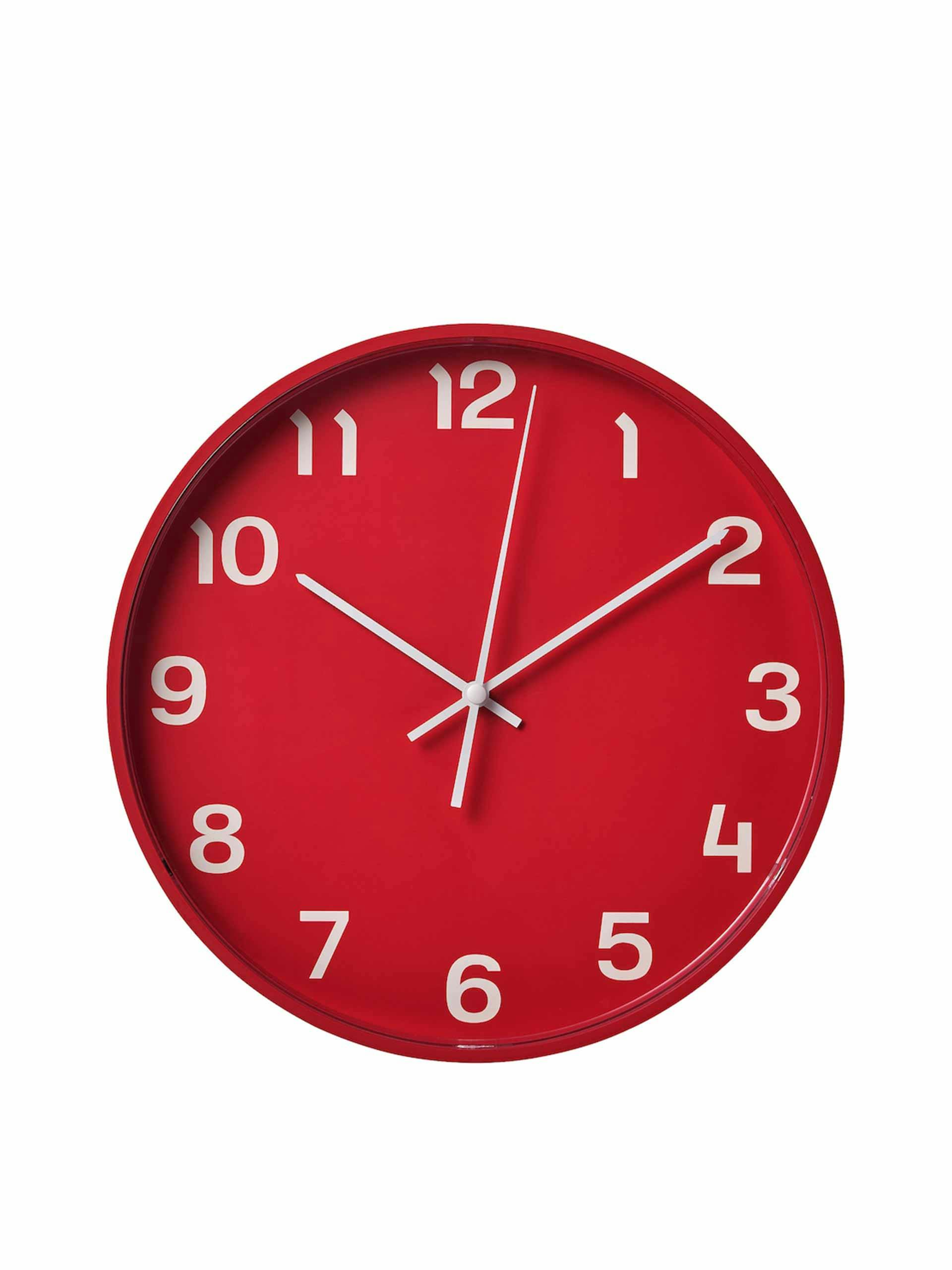 Statement red wall clock