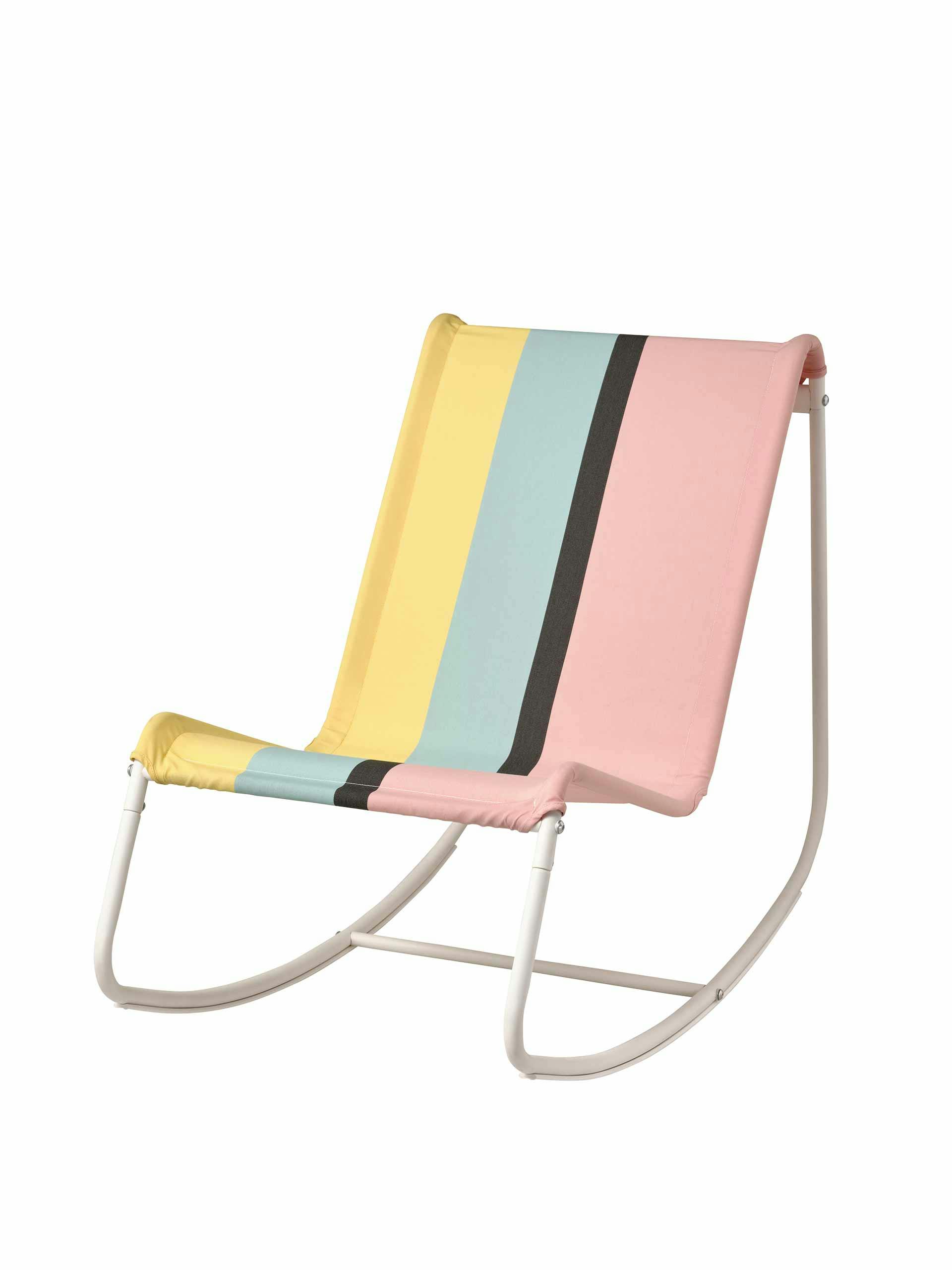 Striped rocking chair