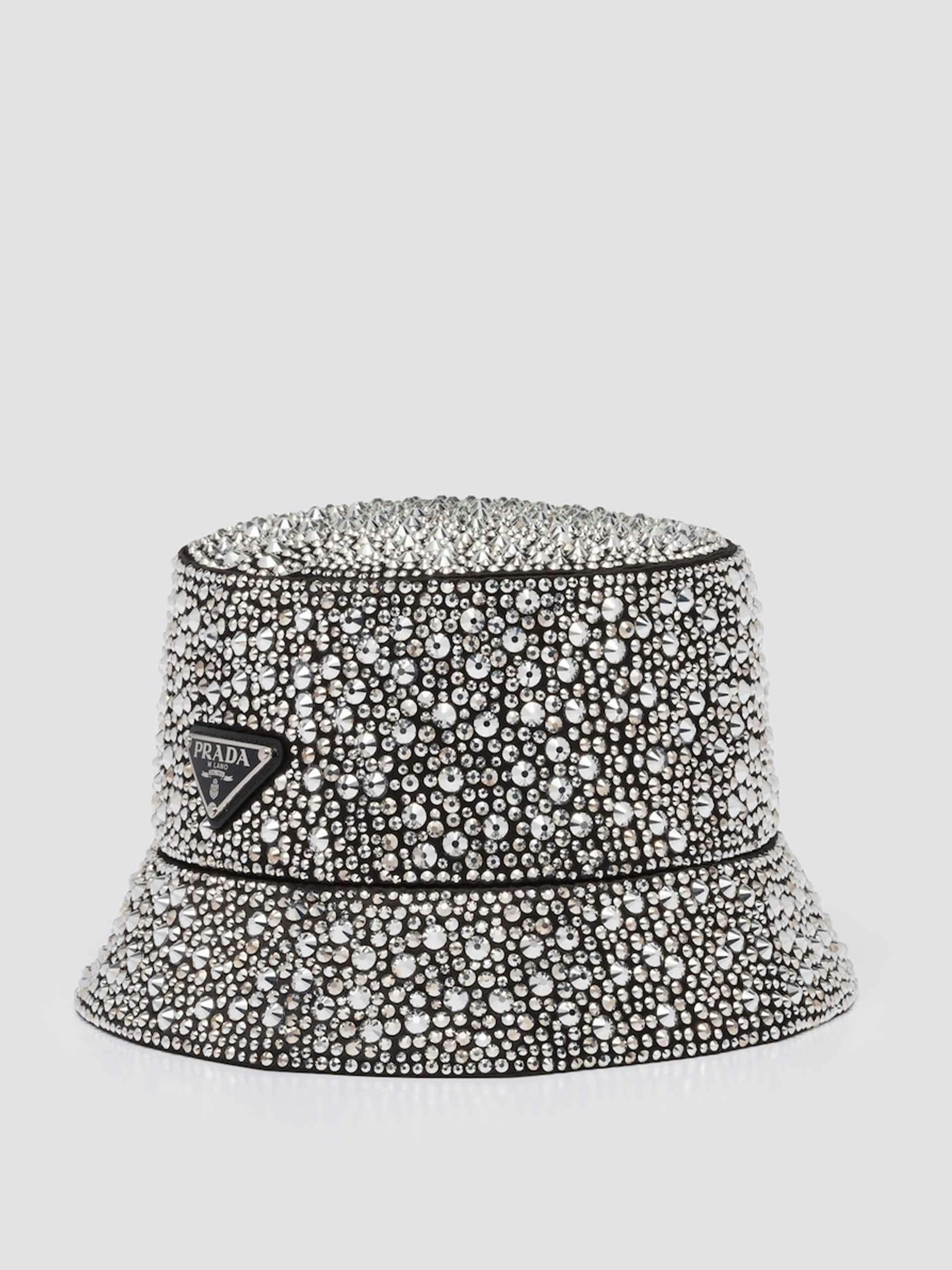 Bucket hat with crystals