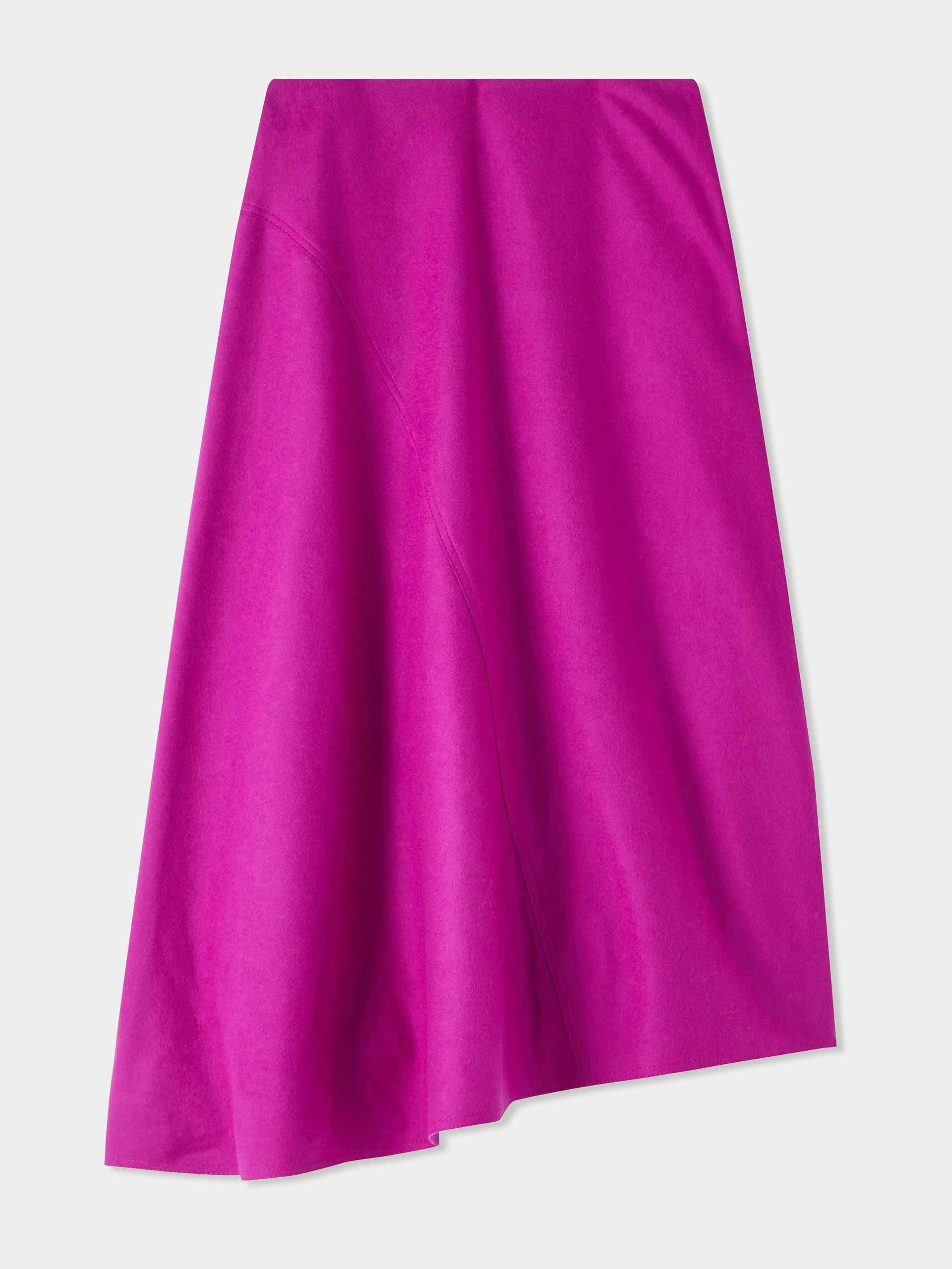Asymmetric flanel skirt
