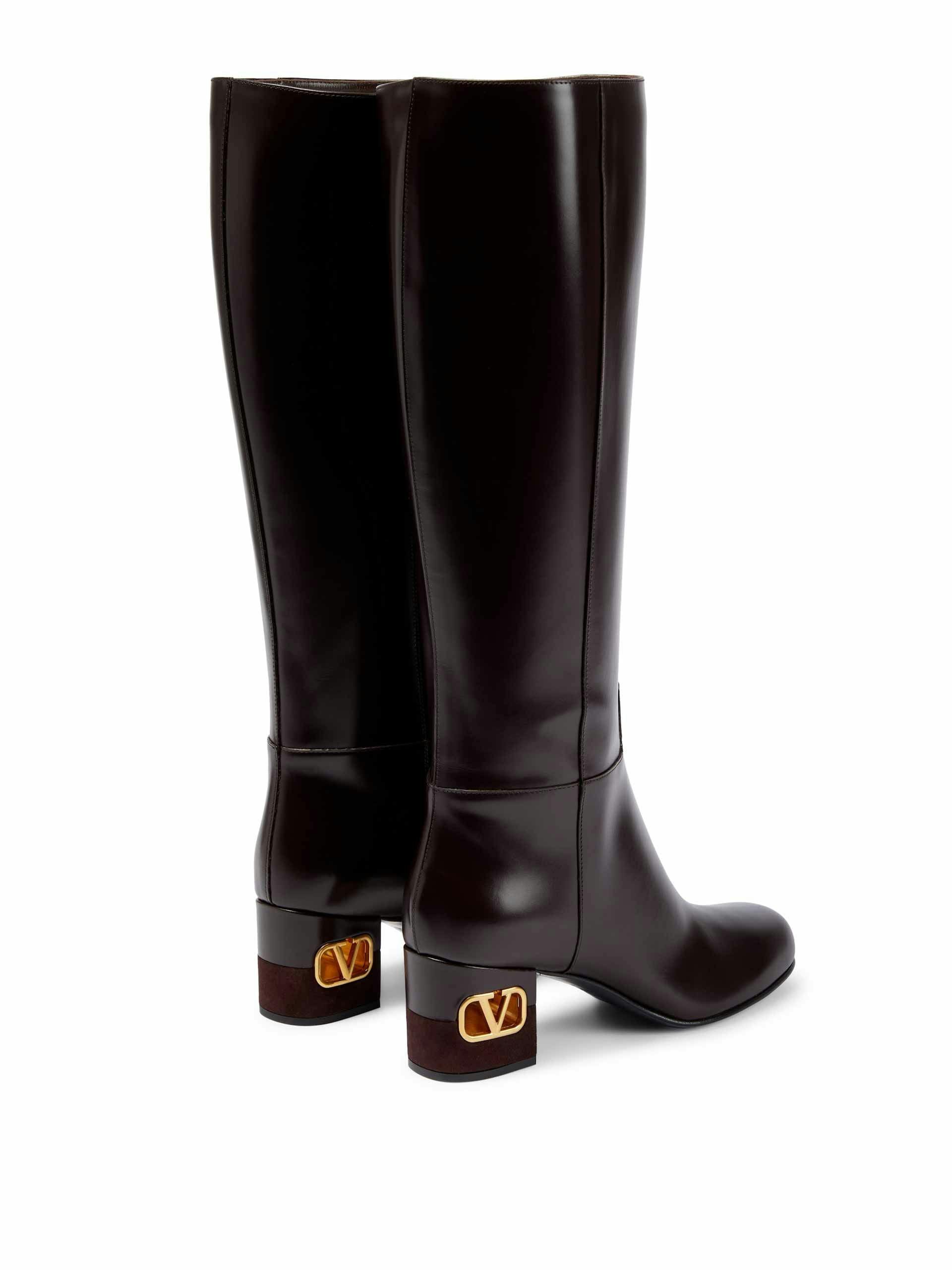 Heritage knee-high leather boots