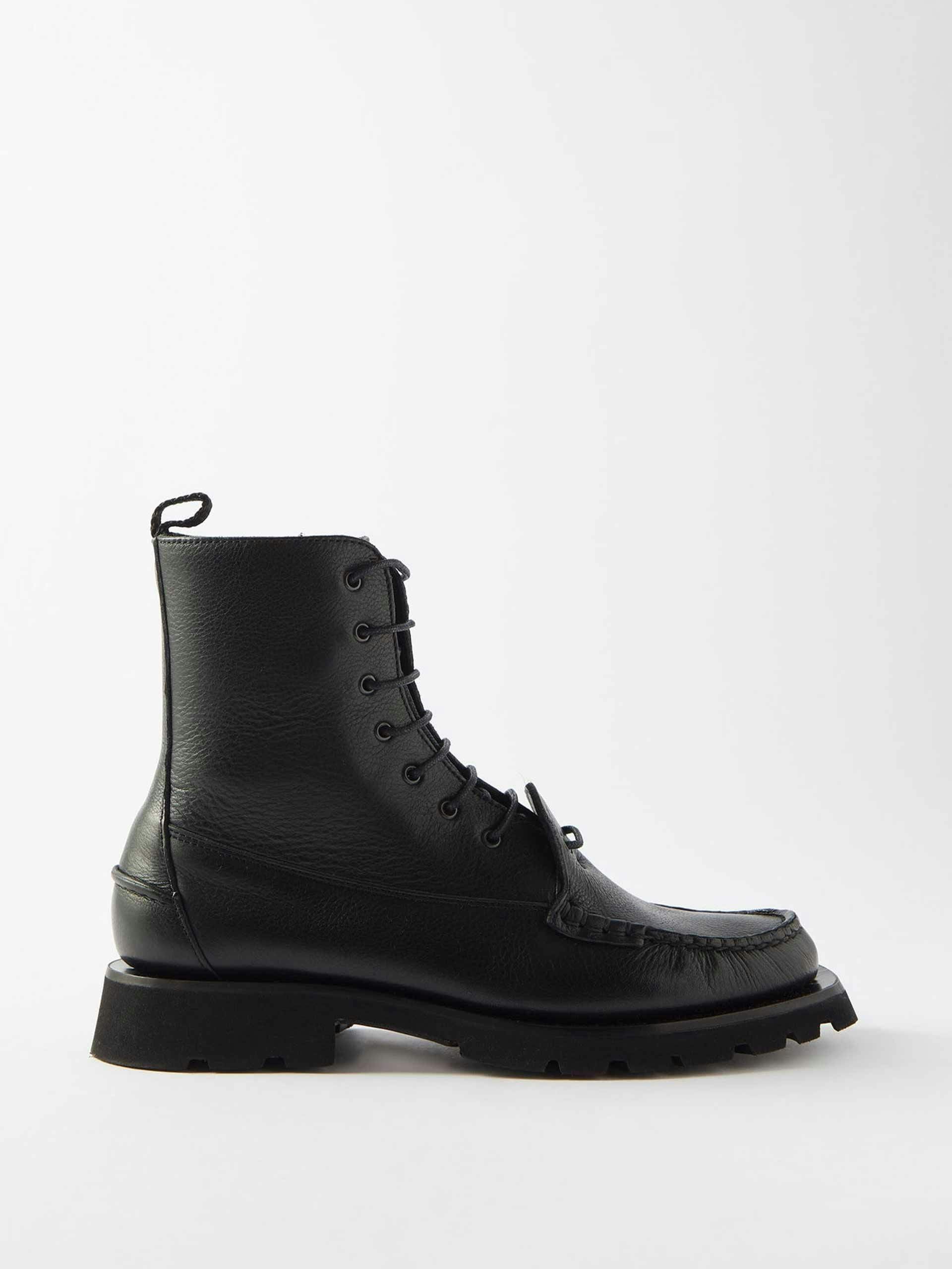 Cordo leather lace-up boots
