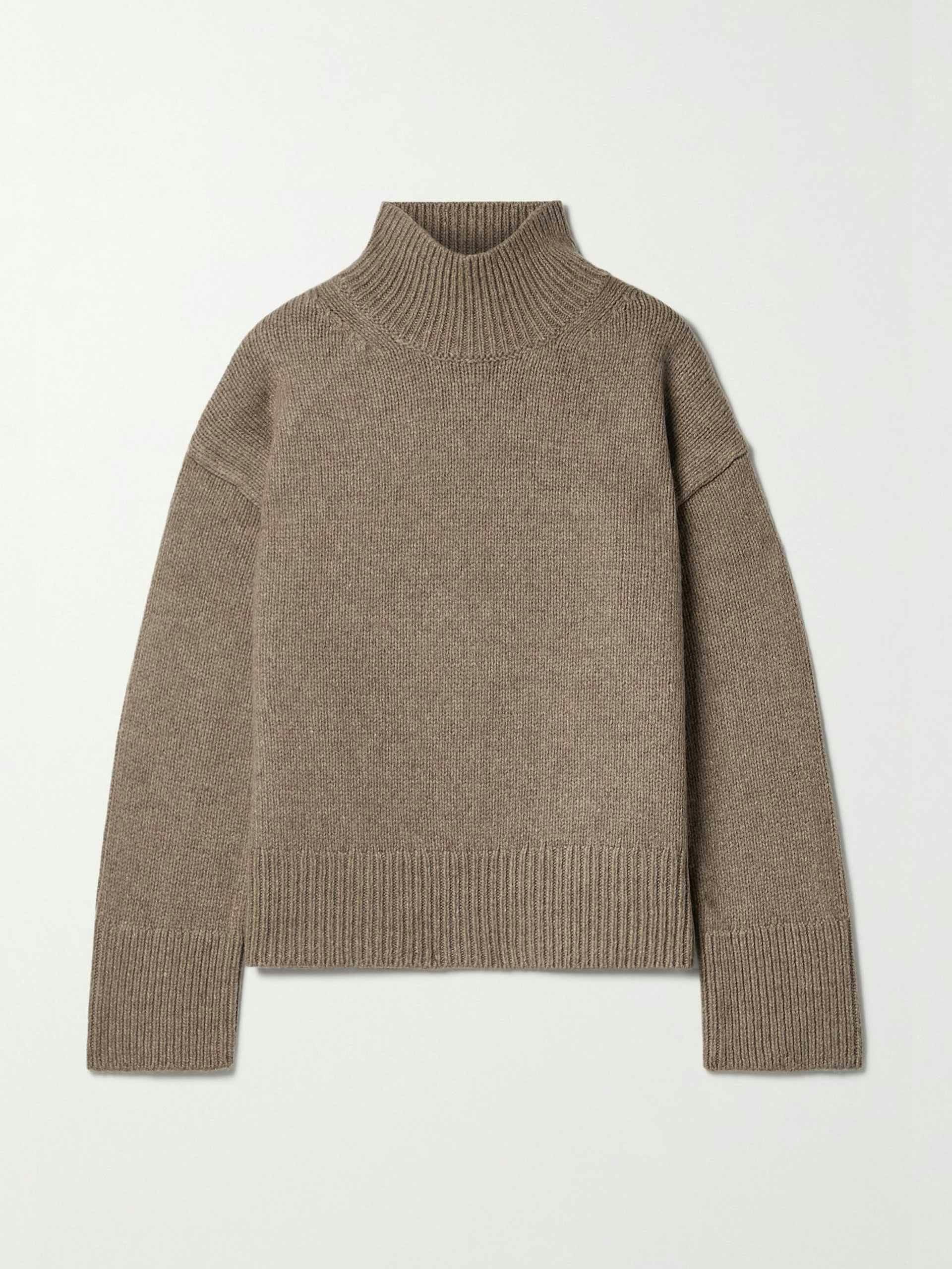 wool-blend turtleneck sweater