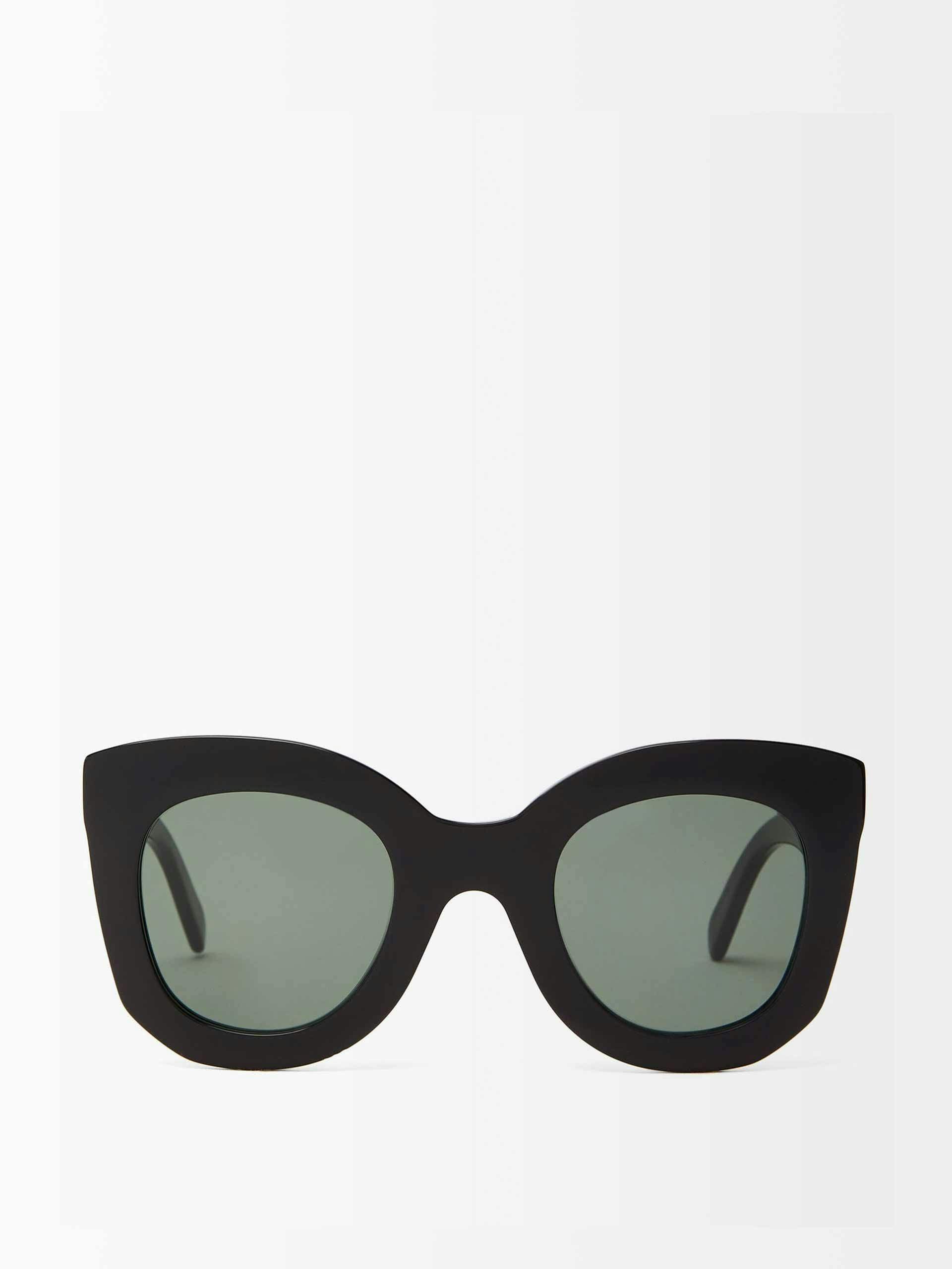 Oversized round acetate sunglasses