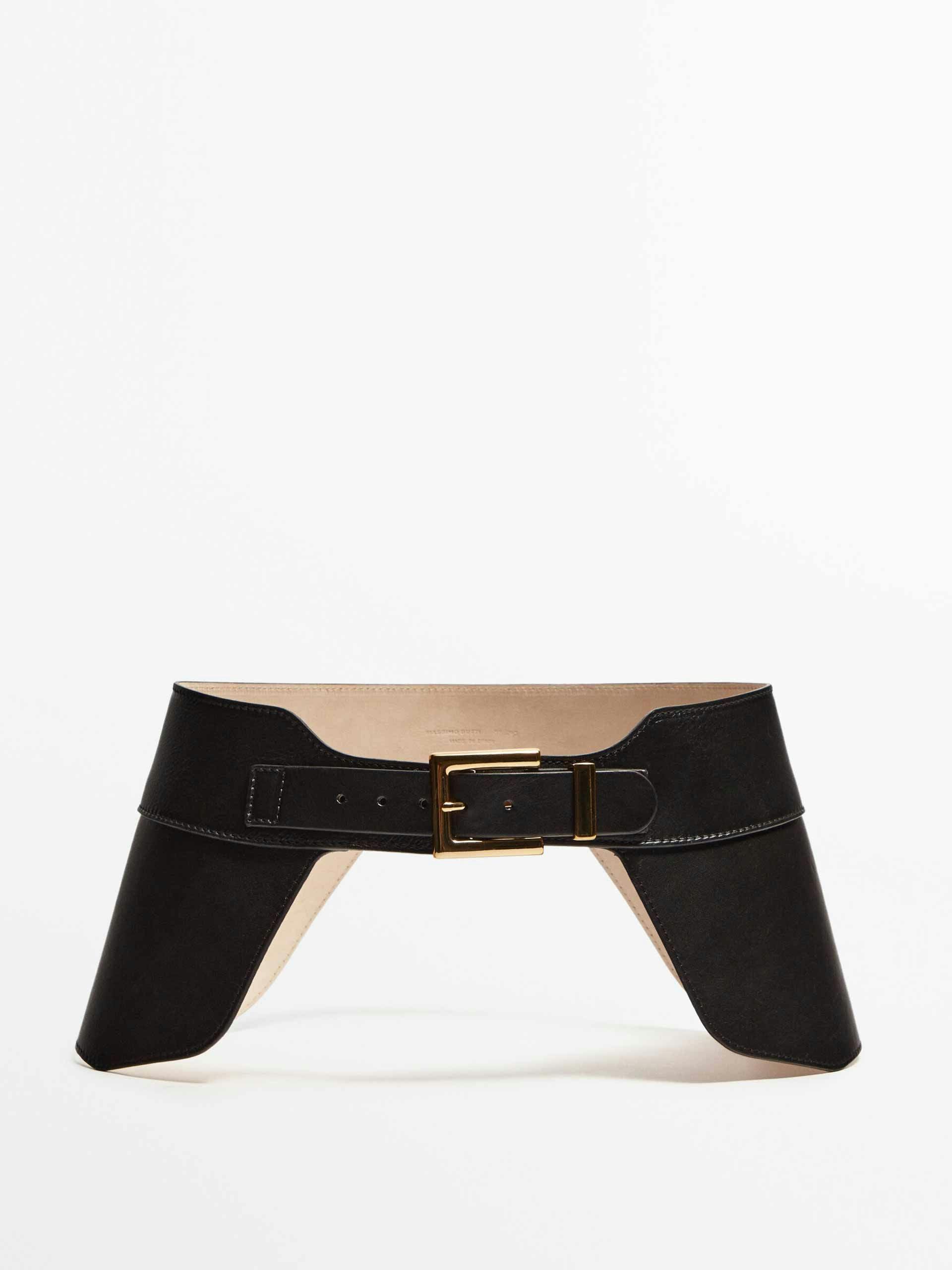 Plain leather sash belt