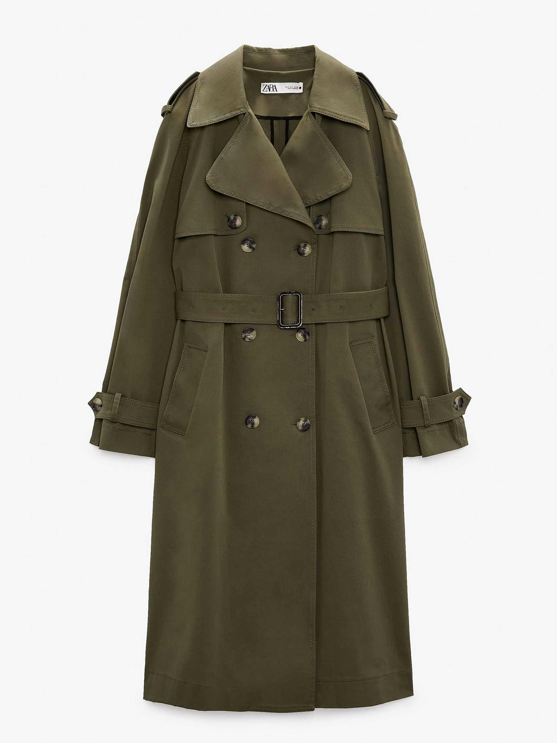 Bleted trench coat