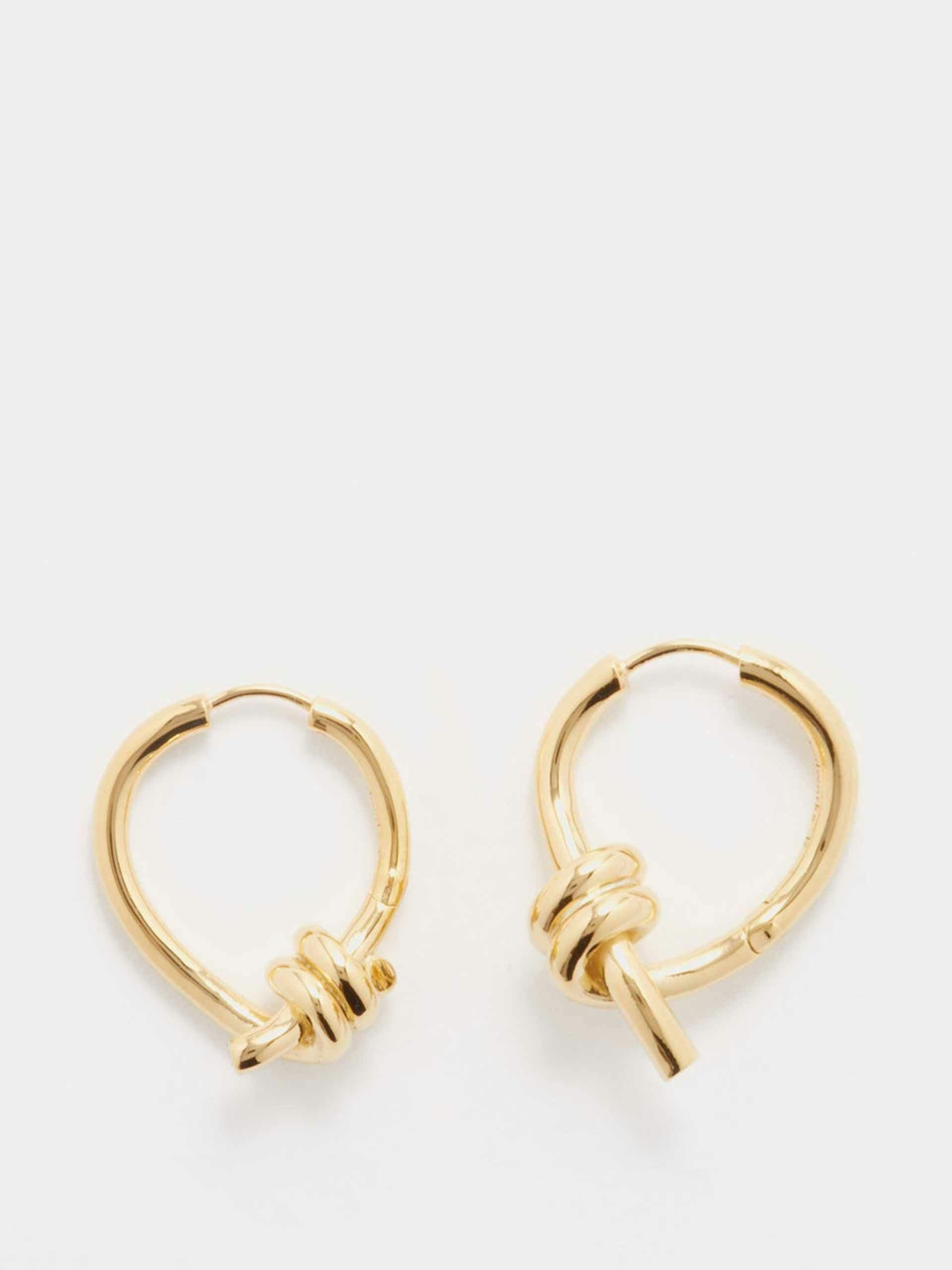 Woven topaz 18kt gold-vermeil earrings