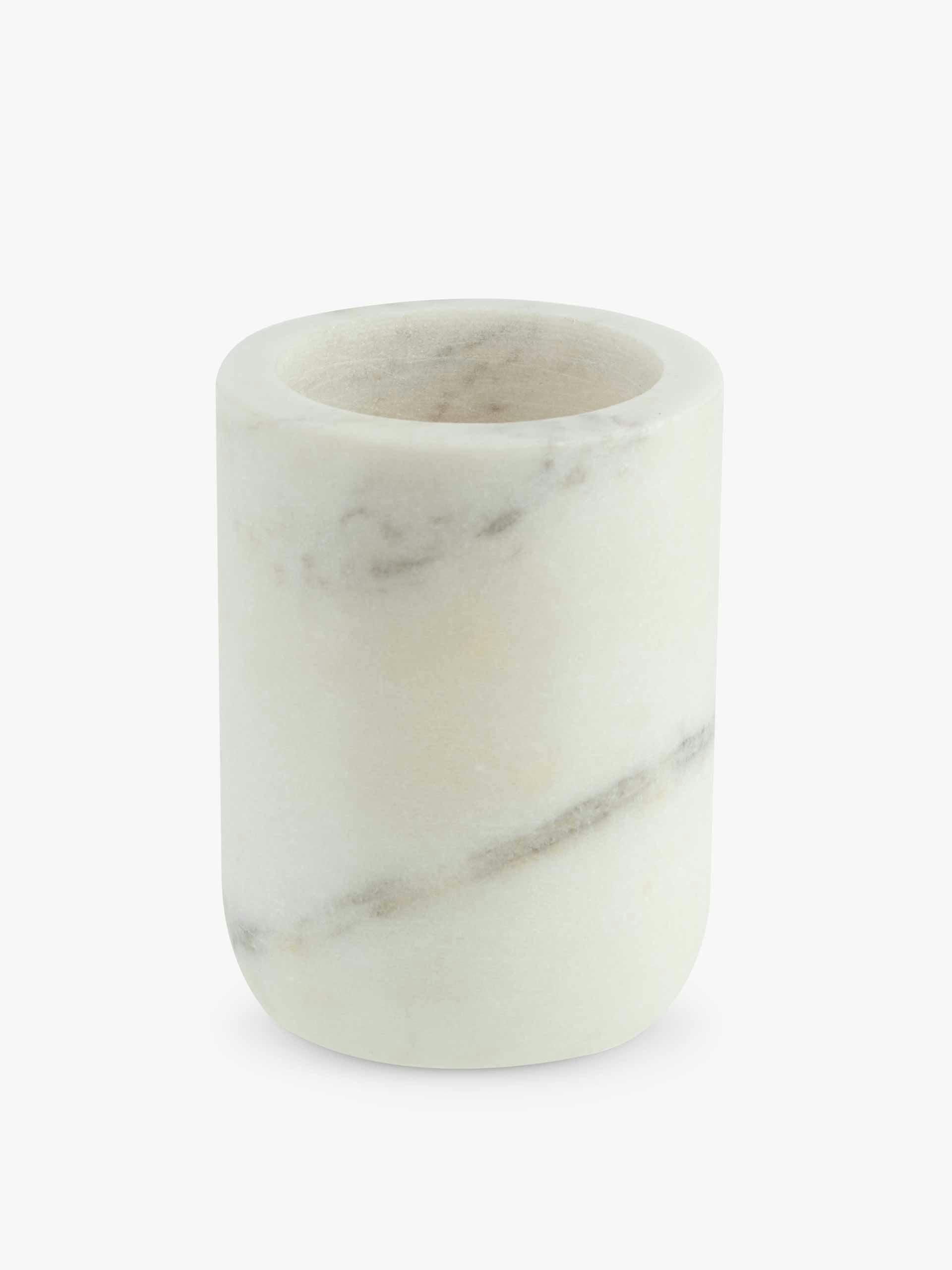 White marble tumbler