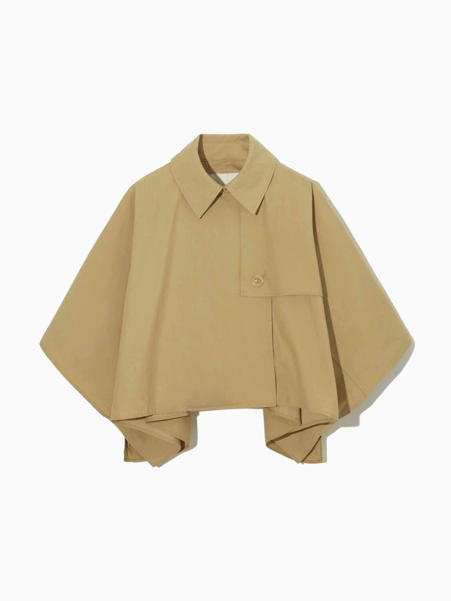 Cropped trench-coat cape