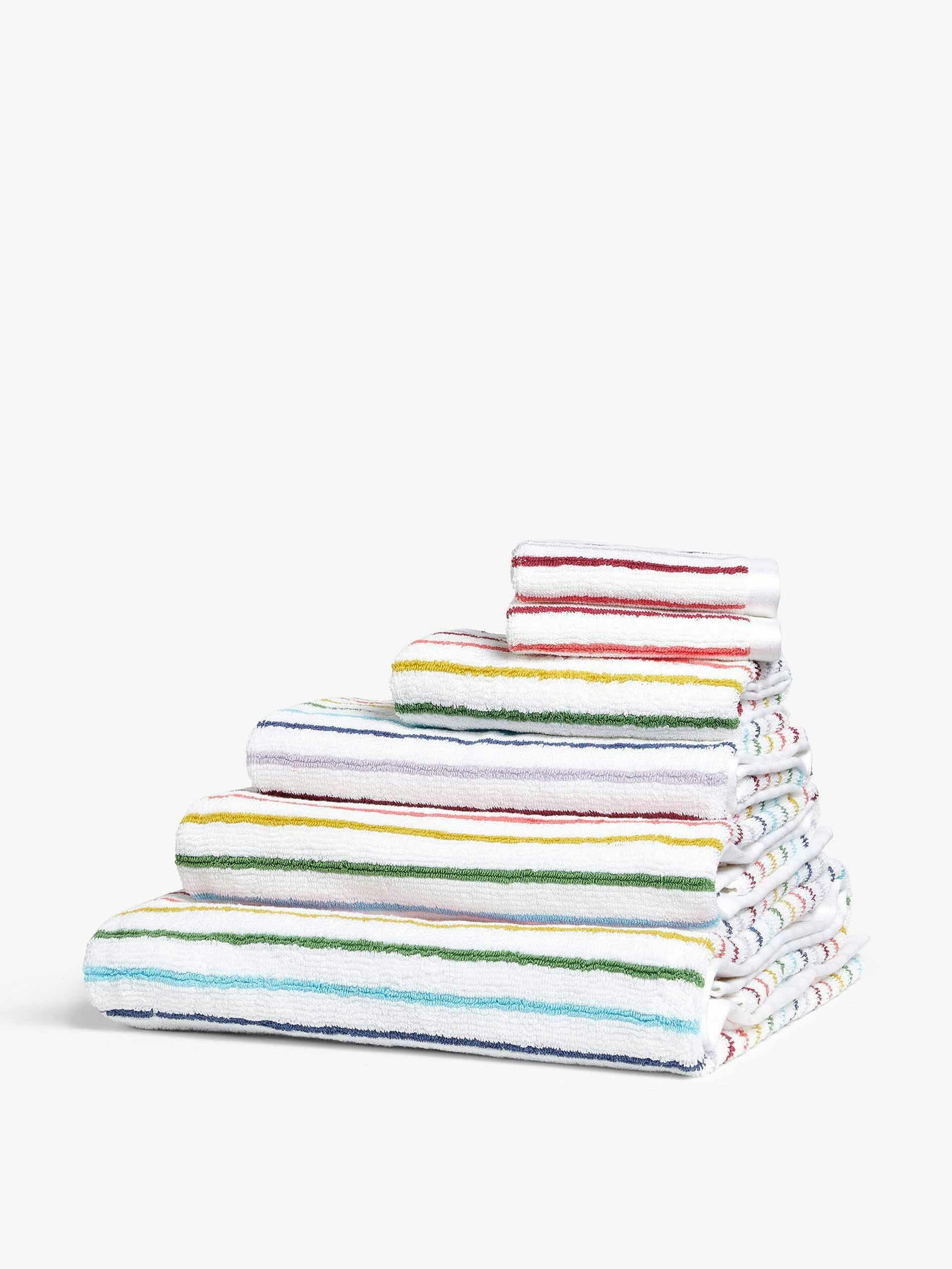 Rainbow stripe towels