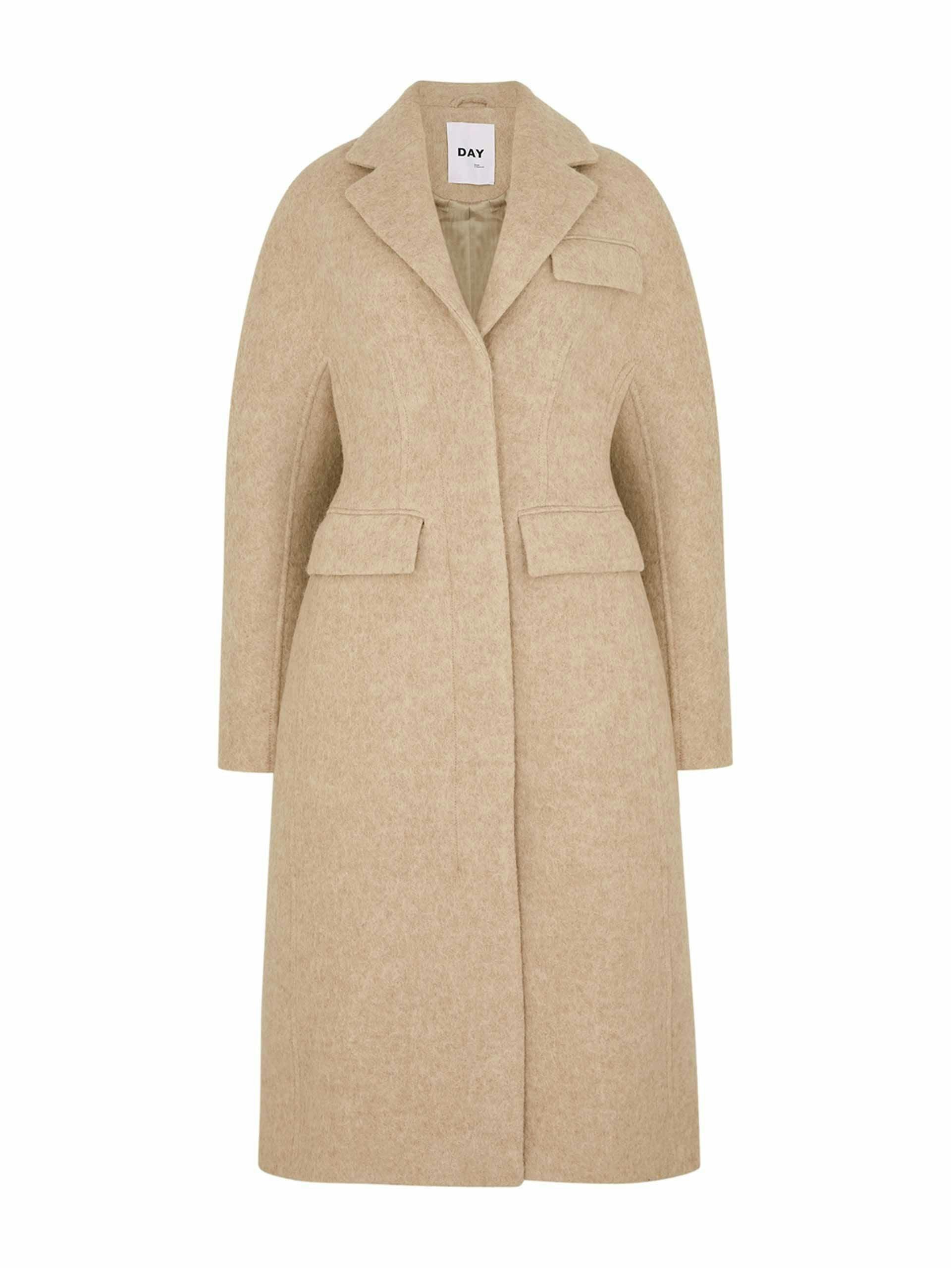Sigga sand wool-blend coat