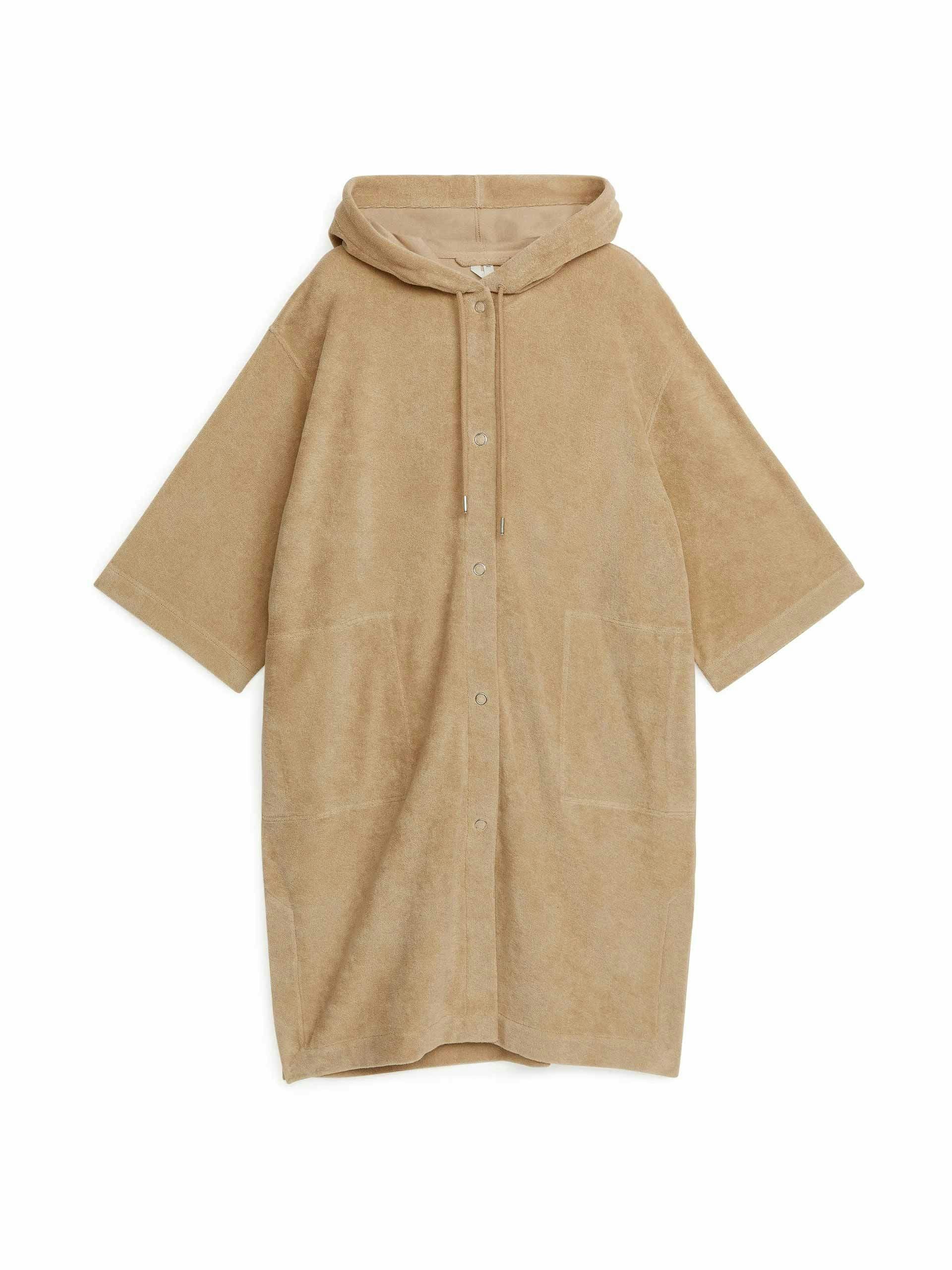 Hooded towelling robe