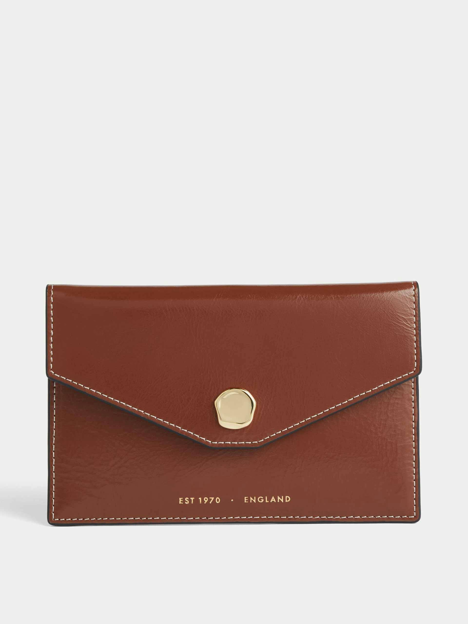 Textured leather pouch